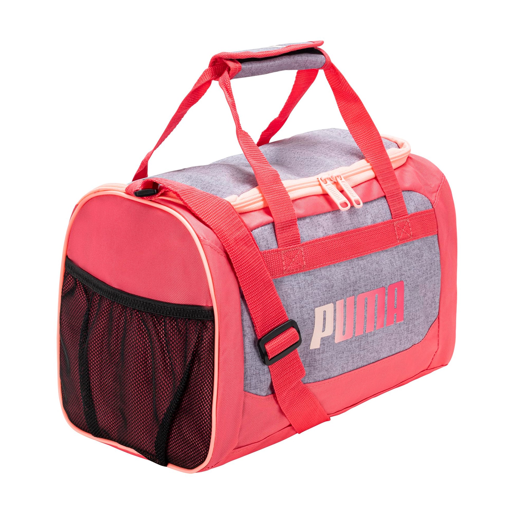 PUMA Kids' Evercat Transformation Duffel Bag, Grey/Pink, One Size