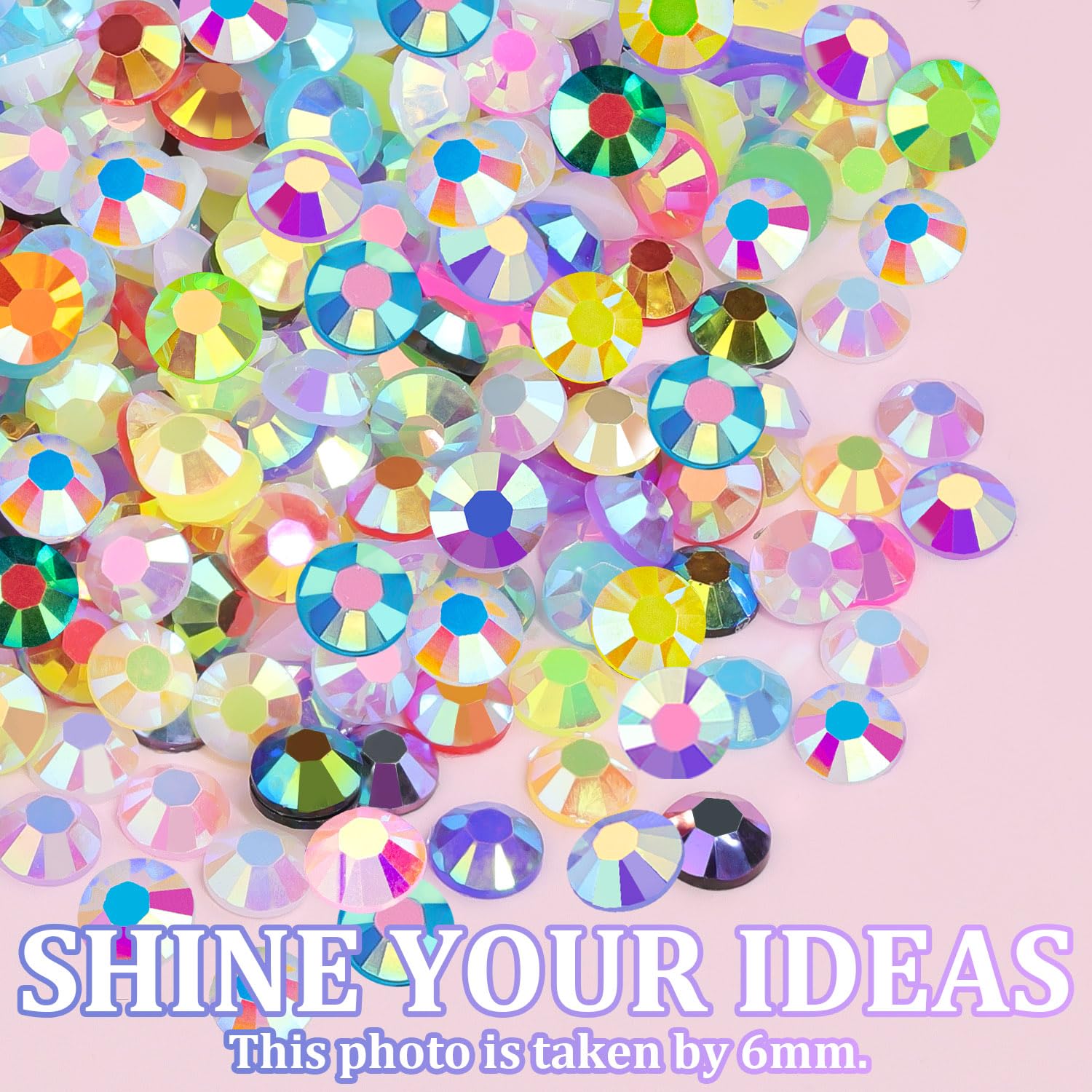 30000Pcs Resin Jelly Rhinestones for Bedazzling, Mixed-Color 3mm Flatback Gems for Diamond Art, Bedazzler Kit with 3Pcs 10ml B7000 Jewelry Glue for Crafting Crafts Book Shoes Nail Art