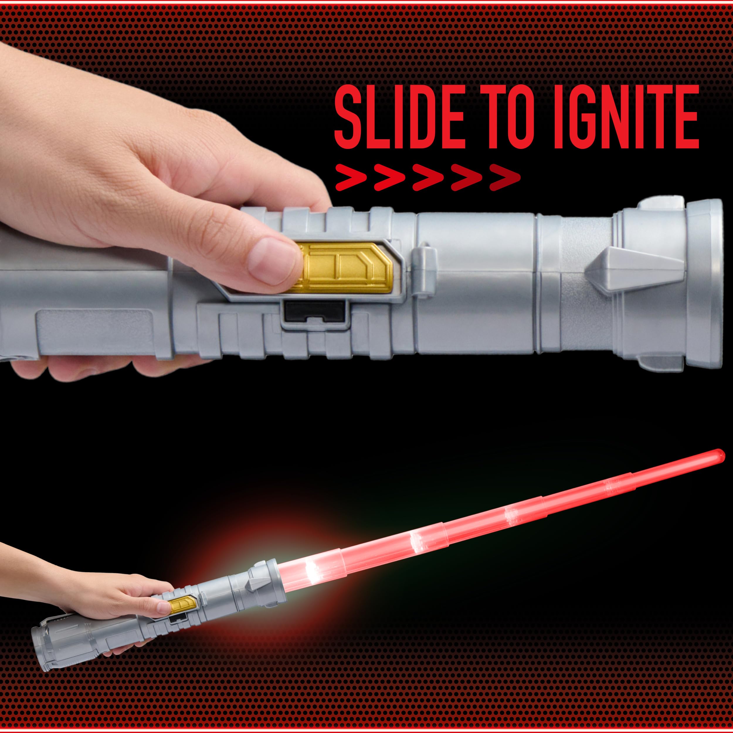 Power Saber Energy Blade Red | First Ever Automatic Saber | Auto Extending & Retracting Saber | Extends 35" (90cm) | Motion Based SFX | Ages 6+ | by Goliath