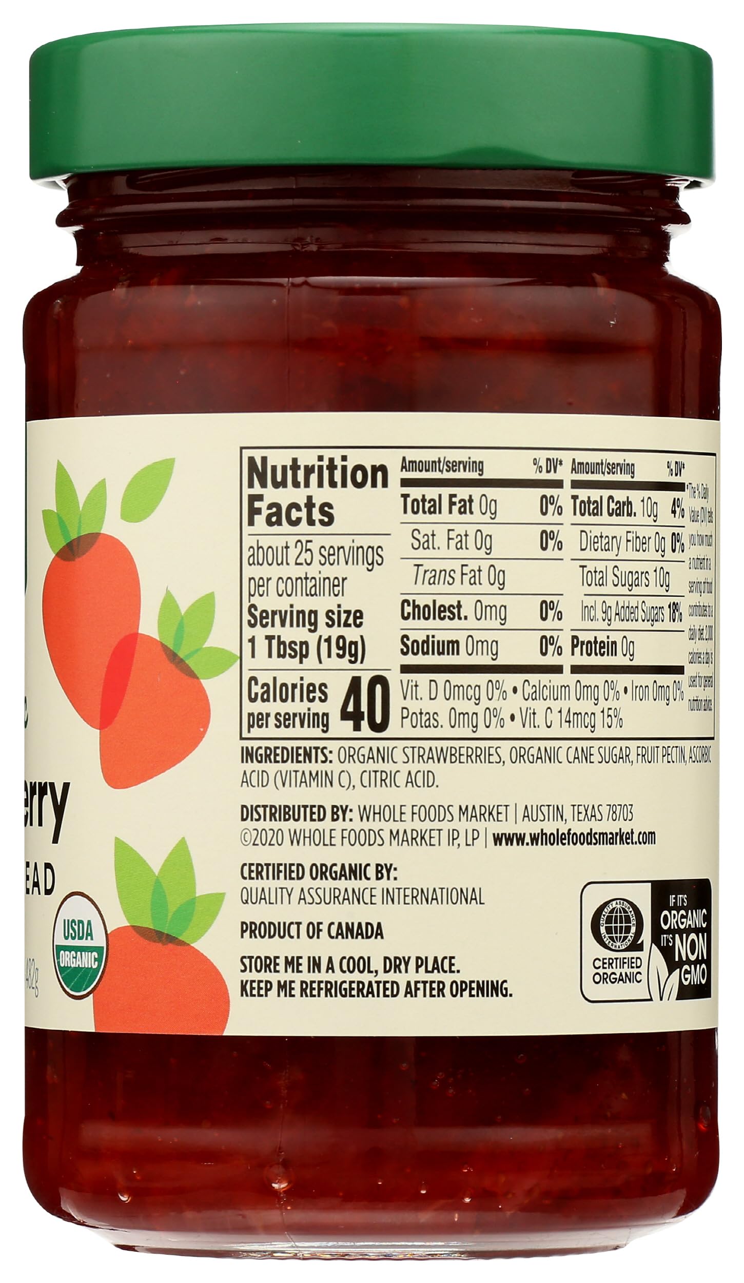 365 by Whole Foods Market, Organic Strawberry Fruit Spread, 17 Ounce
