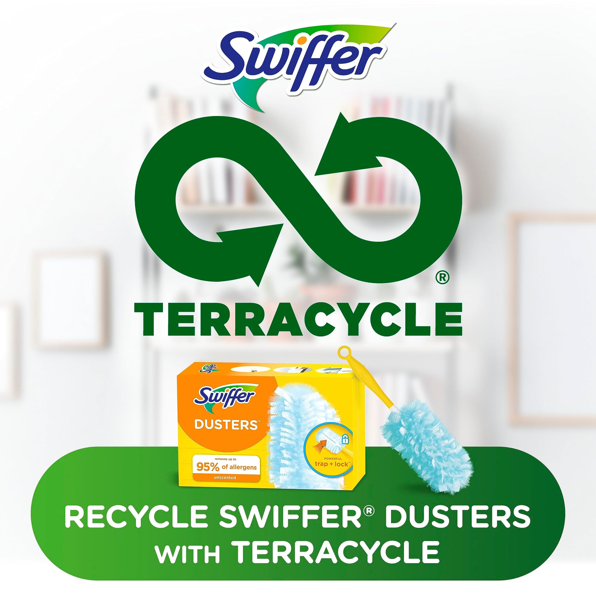 Swiffer Dusters Starter Kit, Kit Includes 1 Handle and 5 Dusters