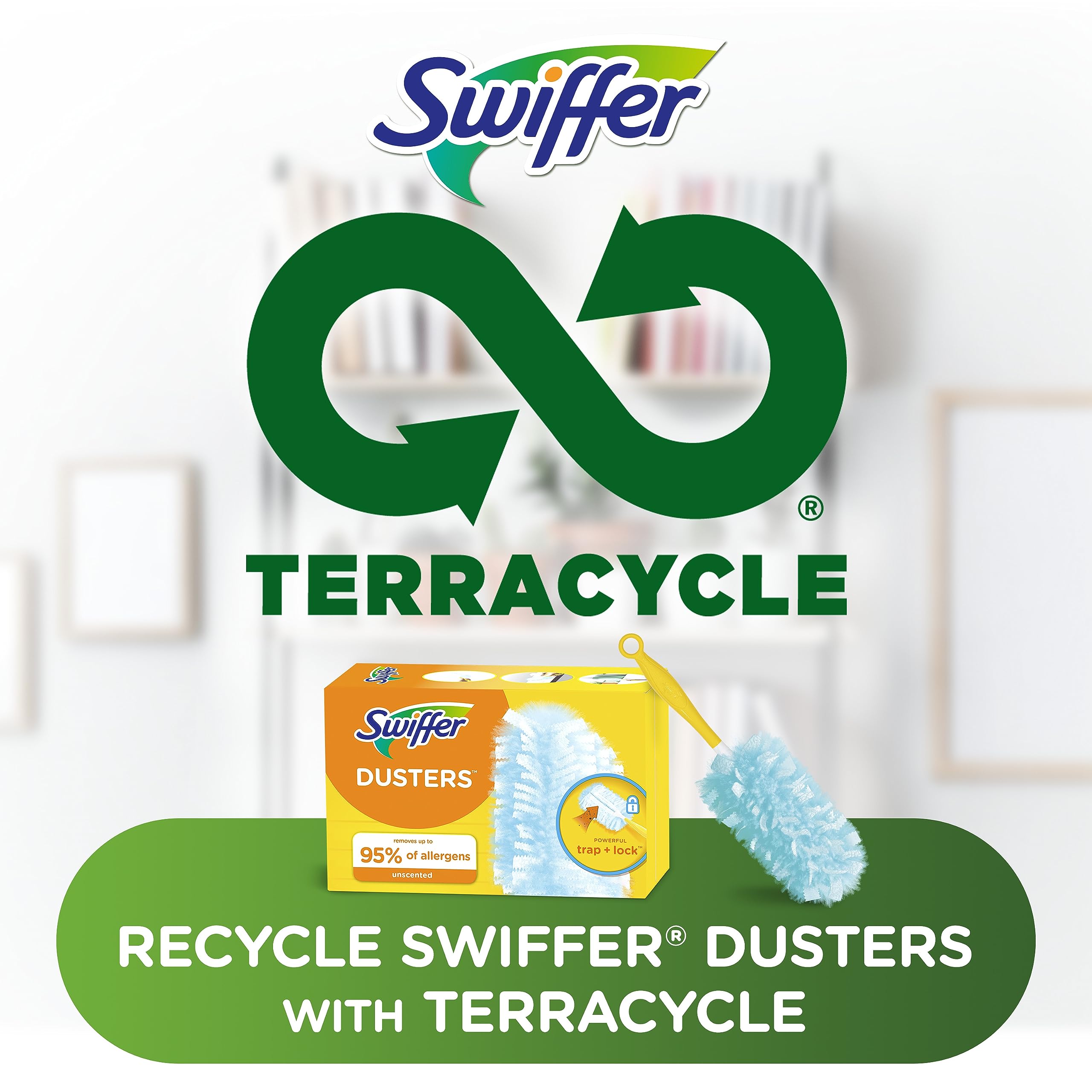 Swiffer Dusters Starter Kit, Kit Includes 1 Handle and 5 Dusters