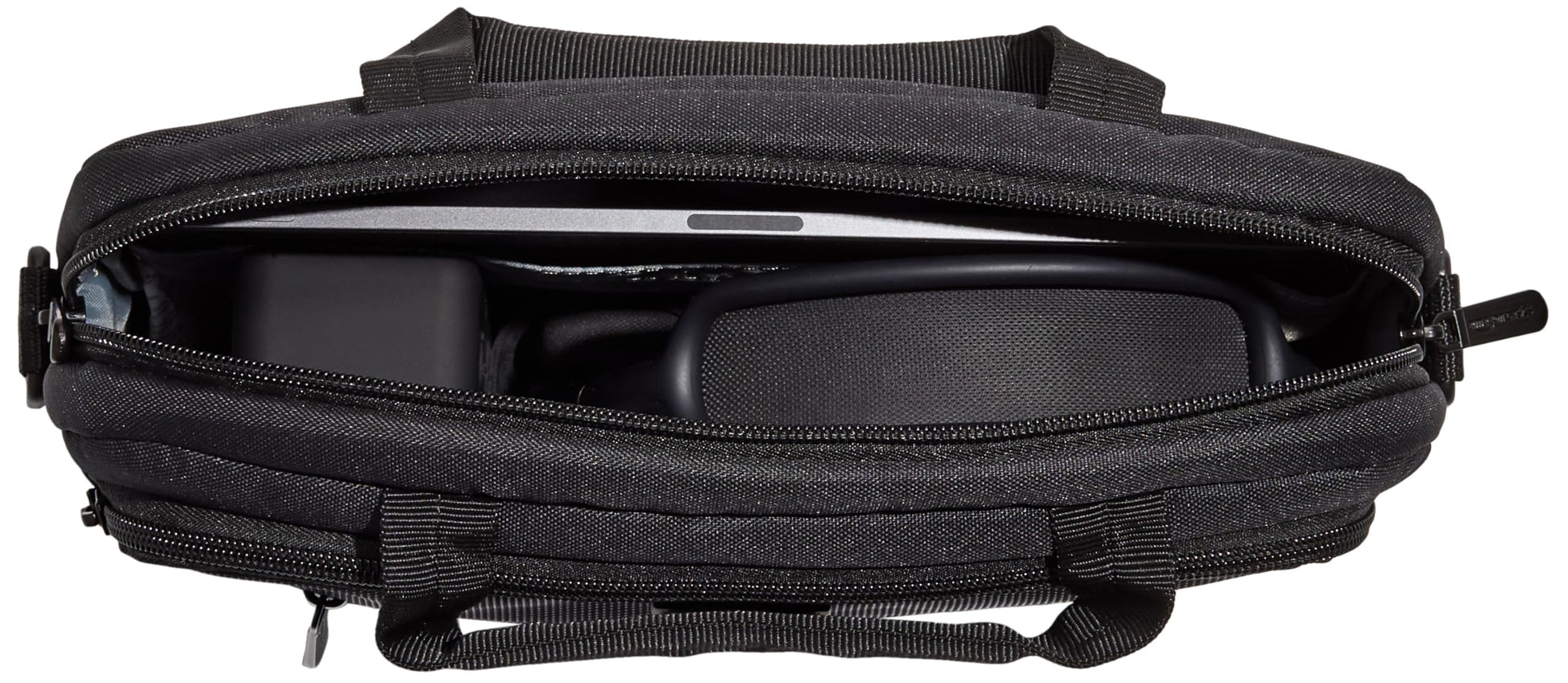 Amazon Basics Laptop Carrying Case with Shoulder Strap and Handle, Large Capacity, 15.6 in, Black