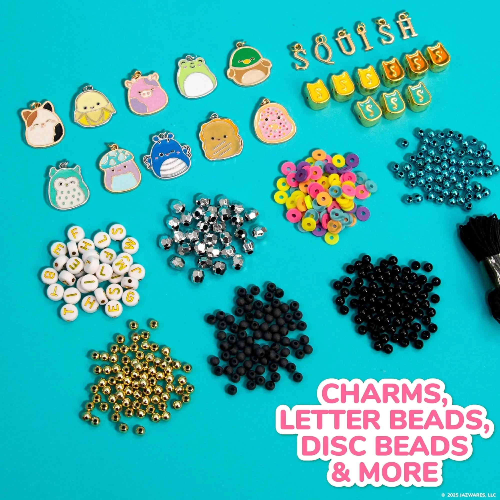 Squishmallows Original Bracelet Design Set, Cute & Friendship Bracelet Kit, Jewelry Making Kit, Charm Bracelet Making Kit, Beading & Jewelry Making, Friendship Bracelet Making Kit