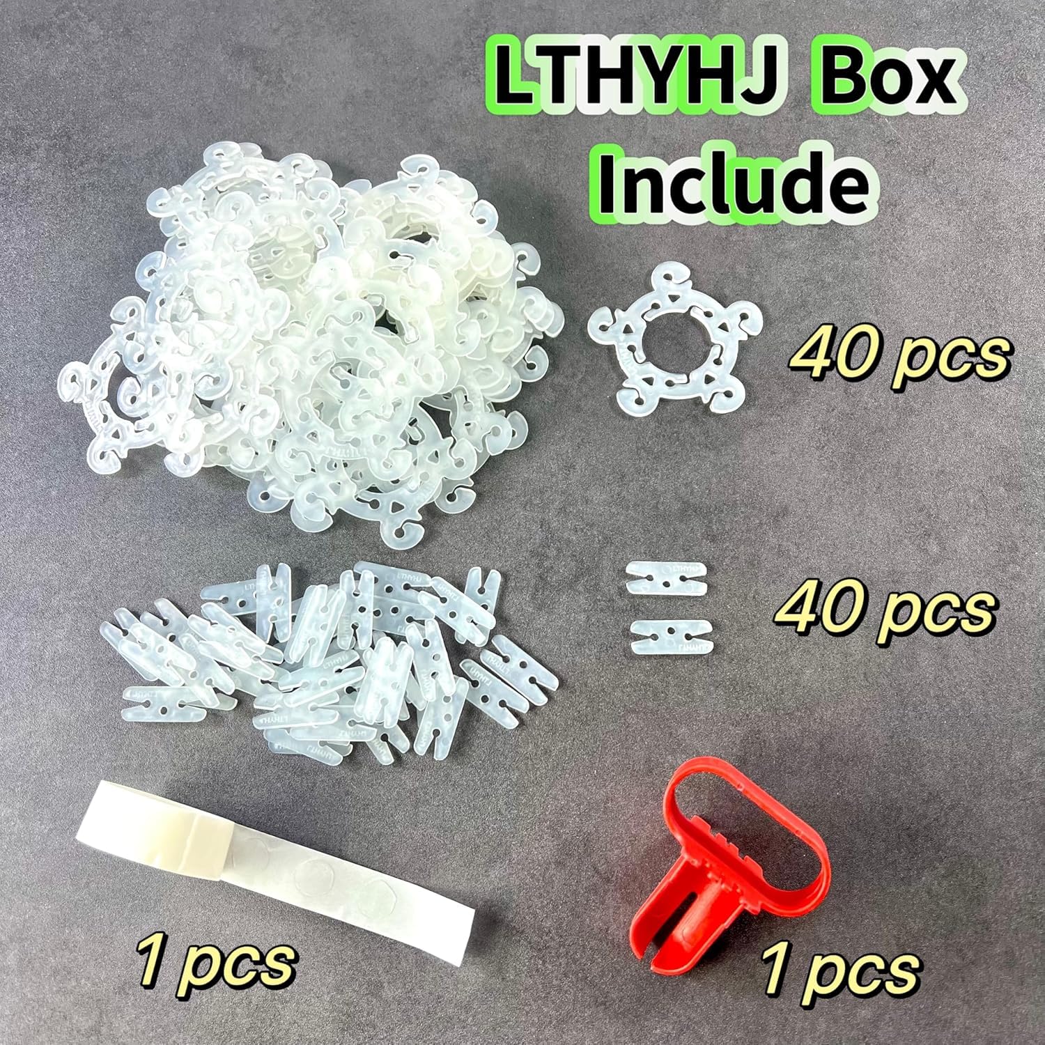 LTHYHJ 80 Balloon Clips and 100 Dots Glue Points and a Tie, Connector, for wedding, parties, etc. Arch tool