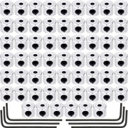 Leinuosen 60 Pieces Pin Keepers Locking Clasp Pin Backs Replacement with Wrench (Silver Color, 6 x 5 mm)