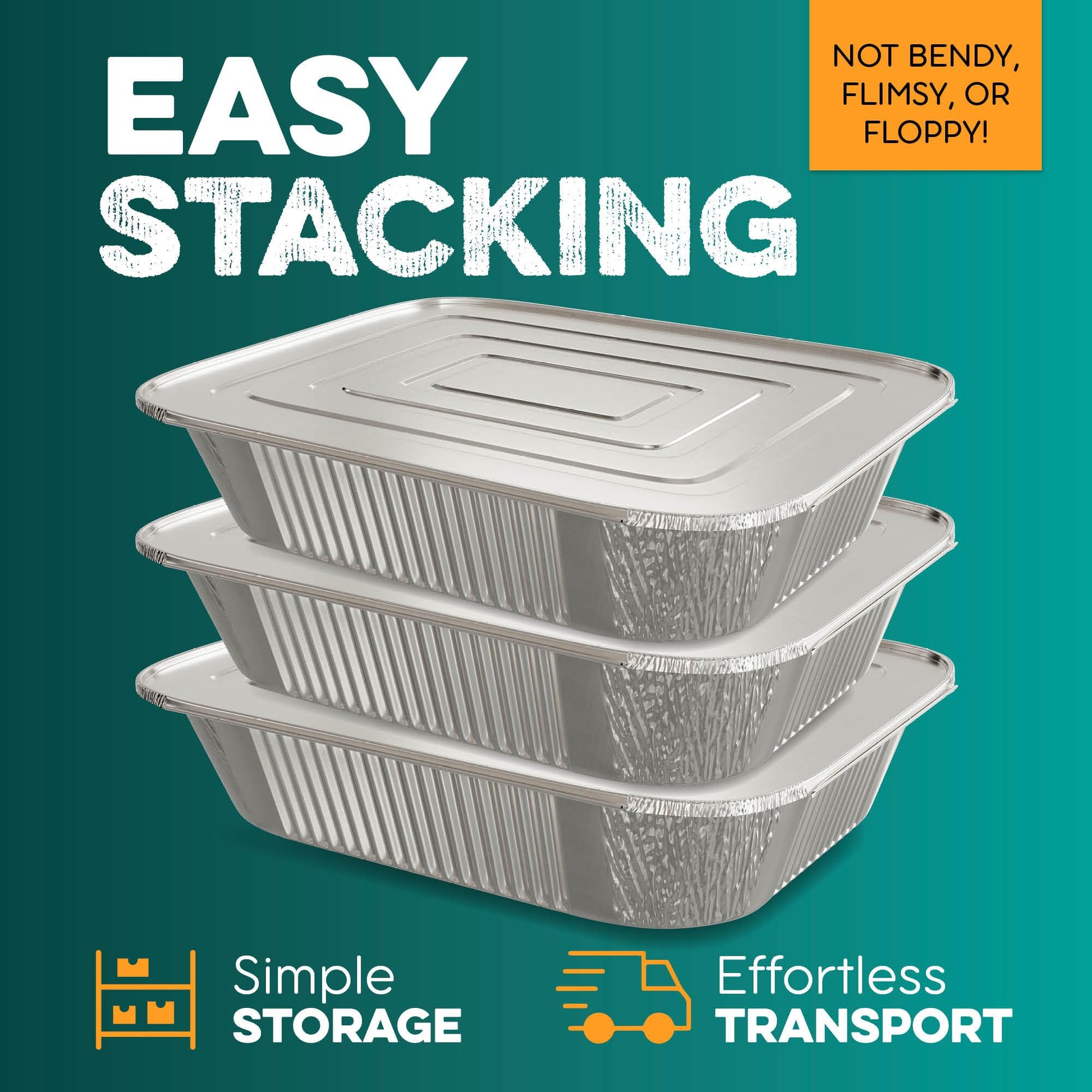 Aluminum Pans With Lids 9x13 [10 Sets] Aluminum Foil Pans Trays With Lids - Half Size Tin Foil Disposable Pans For Baking, Roasting, Cake Serving Dishes, Catering Supplies, Steam Table Chafing