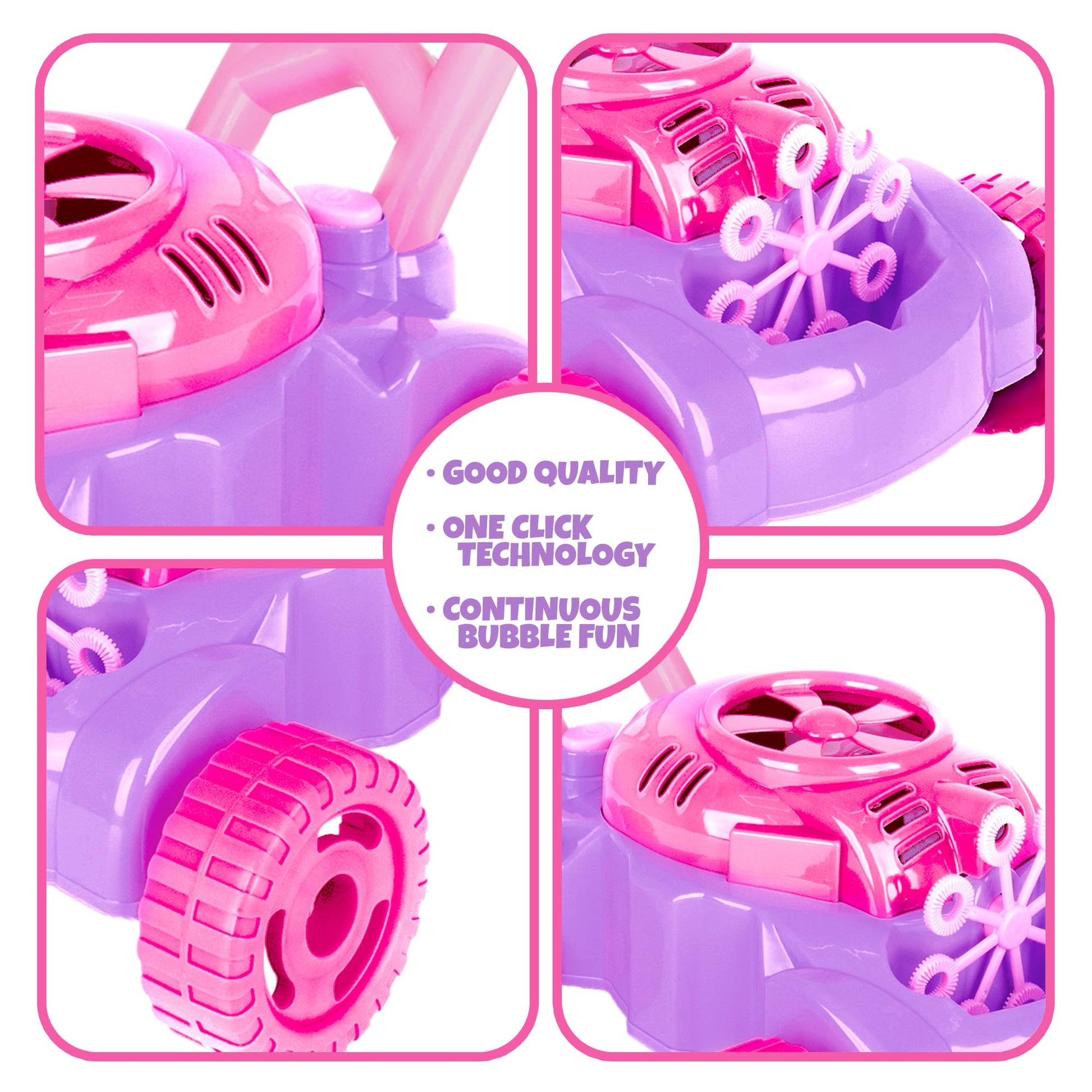 ArtCreativity Bubble Lawn Mower for Toddlers 1-3, Kids Bubble Machine for 1-Year-Old Girl Gifts, Summer Outdoor Push Gardening Toys for Kids Age 1 2 3+ Halloween Birthday Gifts for Preschool Girls