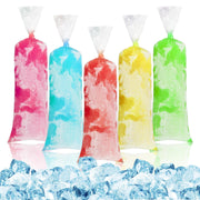 MAQIHAN 100 Ice Candy Plastic Bags - 4x12 Bolsas para bolis de hielo mexicanos Freeze Icepop Bags Popsicle Mold bolsas para helados caseros Popsicle Wrappers Yogurt Ice Cream Smoothie Mold Bag