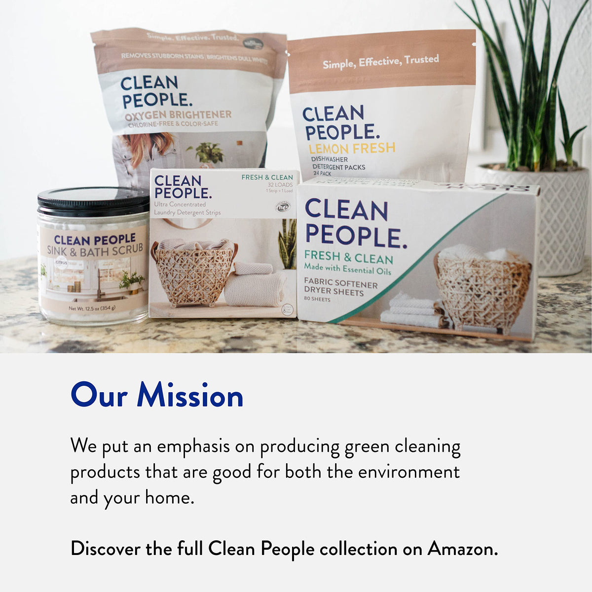 The Clean People Dishwasher Pods - Cuts Grease & Rinses Sparkling Clean - Residue-Free - Phosphate Free Dishwashing Pods (60 Count, Lemon Verbena)