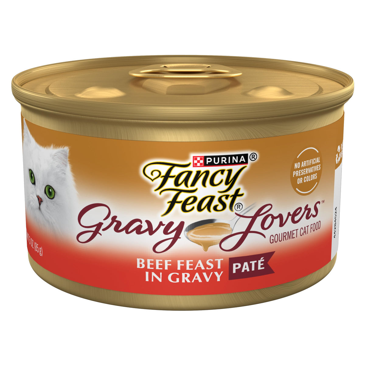 Purina Fancy Feast Gravy Lovers Rindfleisch Festmahl Pastete in Soße Nassfutter für Katzen - (24er-Pack) 85g Dosen