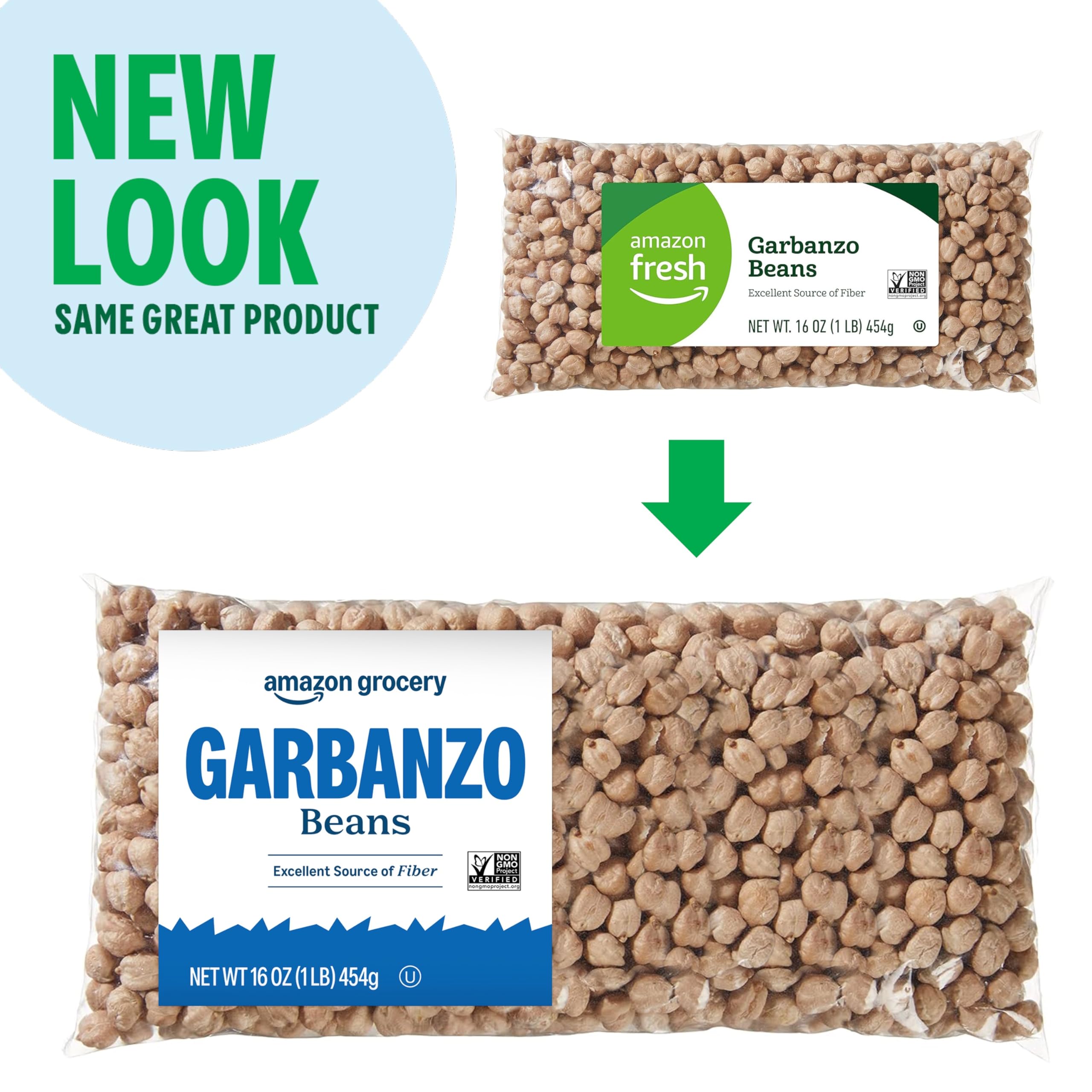 Amazon Grocery, Garbanzo Beans, 16 Oz (Previously Amazon Fresh, Packaging May Vary)