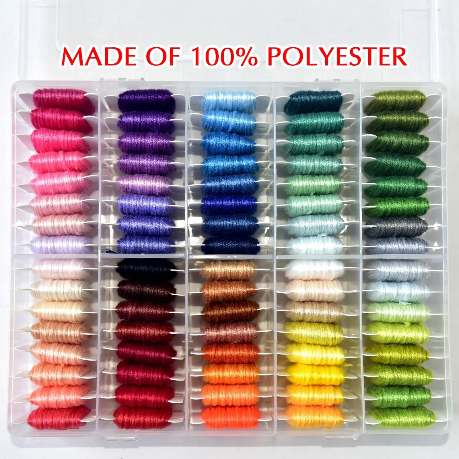 Friendship Bracelet String Kit String Bracelet Making Kit with 80 Skeins Embroidery Floss Cross Stitch Thread with Storage Box