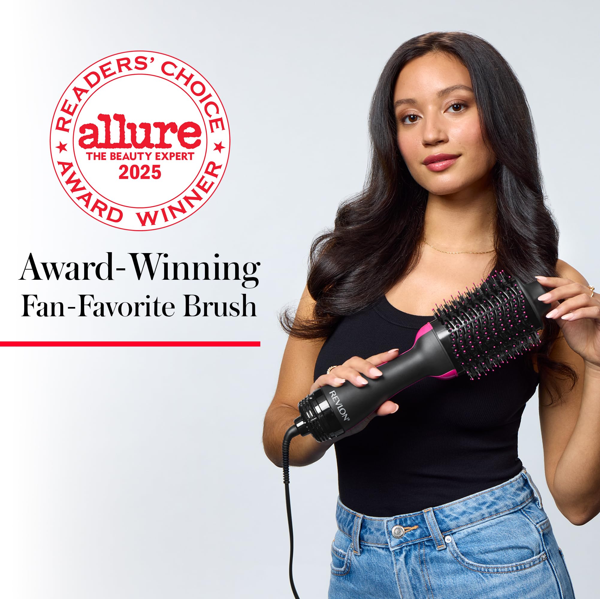 REVLON One-Step Volumizer Hair Dryer and Styler – Easy Salon-Style Blowouts – Less Frizz, More Shine, and Reduced Heat Damage, for All Hair Types and Lengths (Black)
