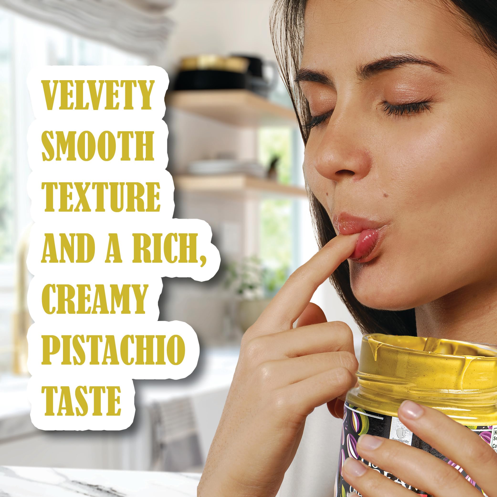 Gourmanity Dairy Pistachio Cream Spread, Perfect for Dubai Chocolate Bar, Luxury Pistachio Butter Cream For Sweet And Savory Dishes, Ideal for Italian Recipes, 8.5 oz Jar