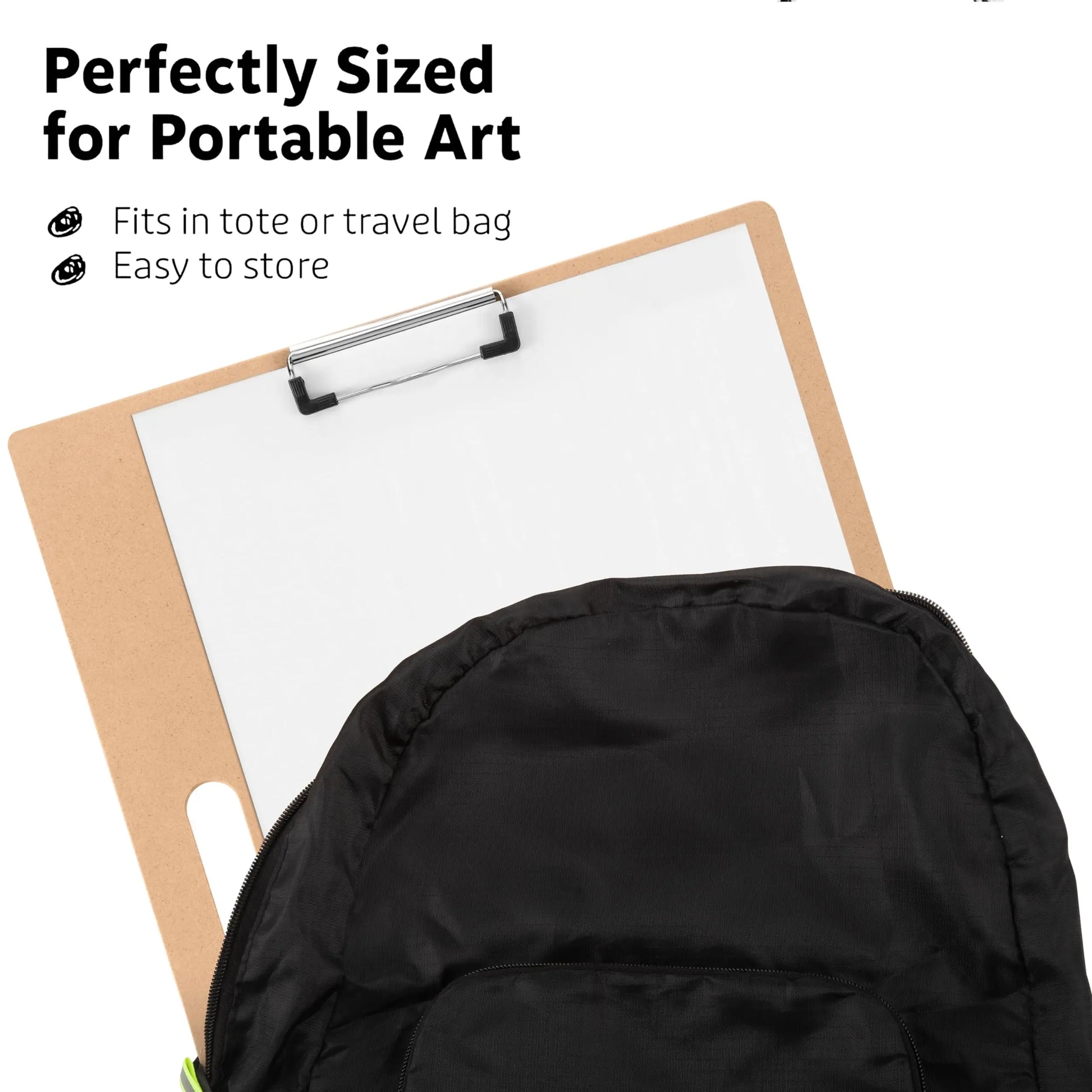 TX liteart 13" x 17" Artist Sketch Board with Handle - Portable Clipboard for Painting and Drawing, Art Supplies for Adults