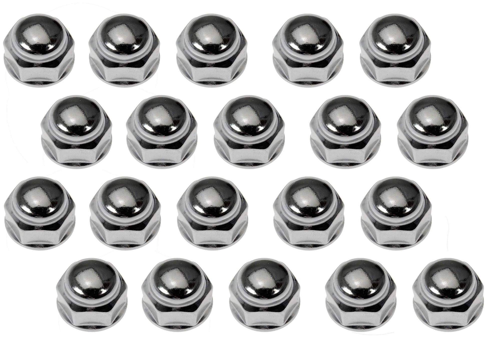 Dorman 711-265 Wheel Nut Chrome Acorn Bulge Seat 1/2-20 Compatible with Select Models, 20 Pack