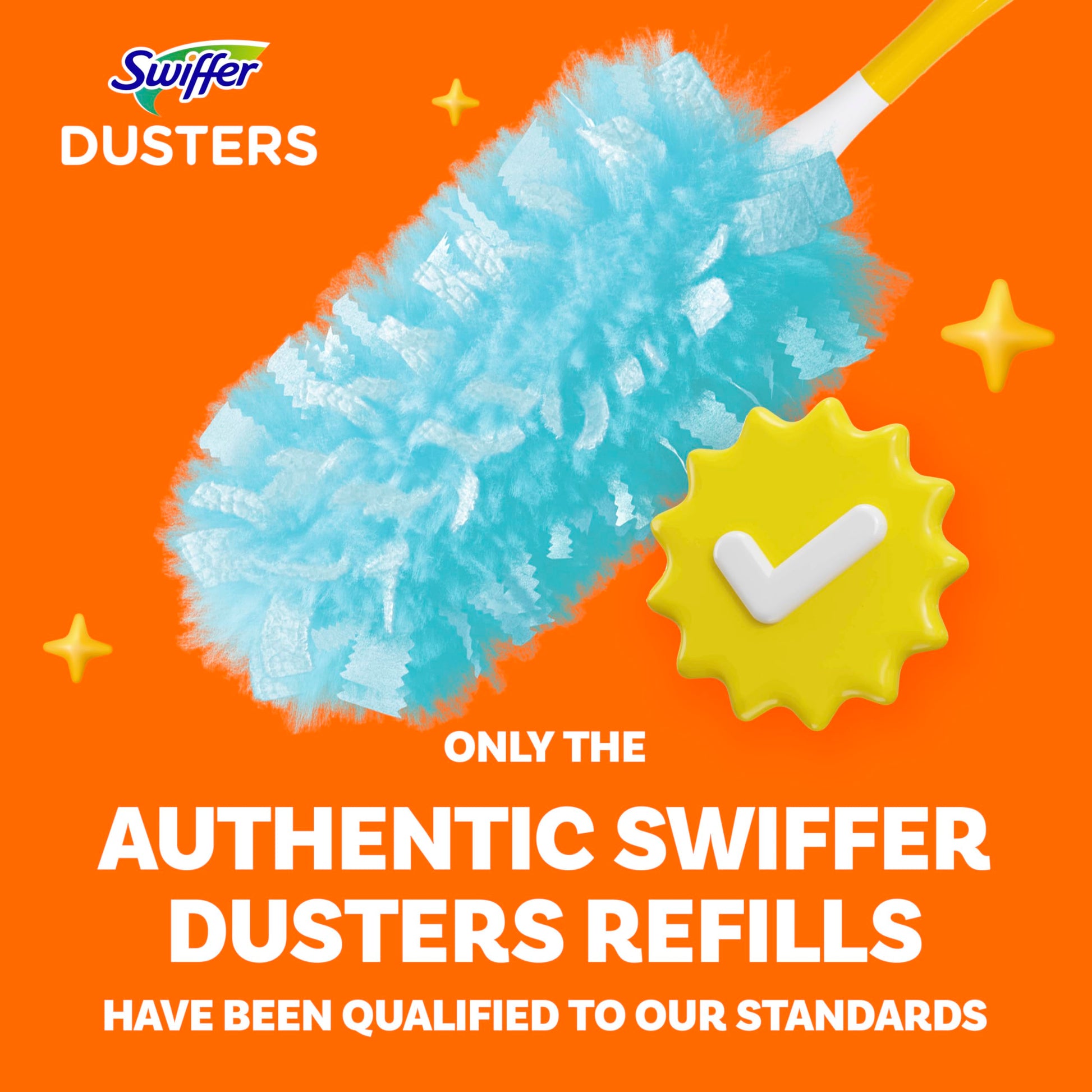 Swiffer Dusters Refill for Cleaning, Made by SWIFFER, Feather & Microfiber Duster Disposable Alternative, for Dusting Furniture, Blinds, Ceiling Fans, Walls, Helps Remove Allergens, Unscented, 18ct​