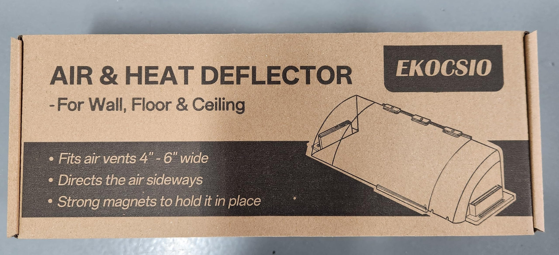 2 Pack Air & Heat Deflector for Vents, Sidewalls and Ceiling Registers, Adjustable from 8.5" to 15"