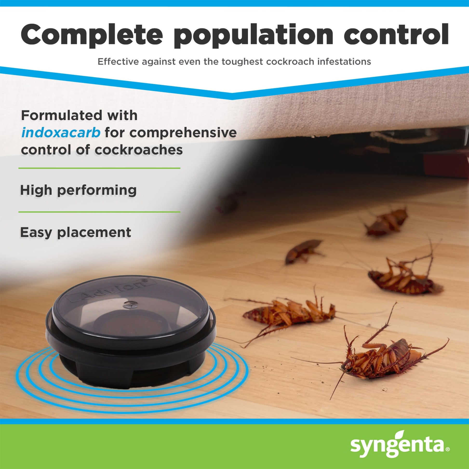 advion 68663 Arena 12ct Bag Cockroach Bait Station, White