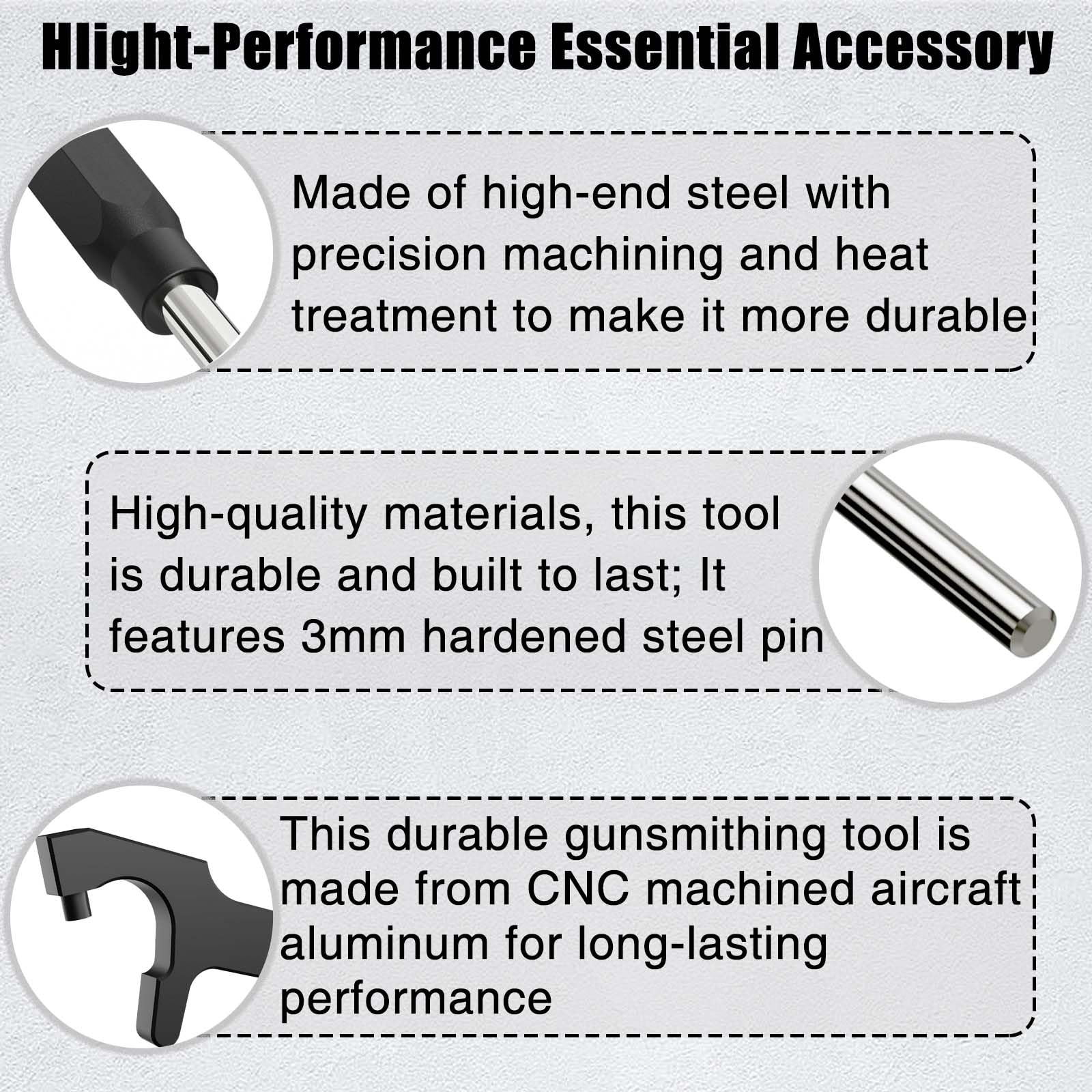 Ltnsimy Tool Kit for Glock, Front Sight Remove Magazine Disassembly Tools for Glock 17 19 19x 26 27 43 43x Accessories