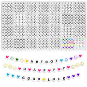 ARTDOT 1400 PCS Letter Beads for Jewelry Making Kit, 28 Styles Alphabet Beads for Friendship Bracelets Assorted Preppy Beads with Storage Case