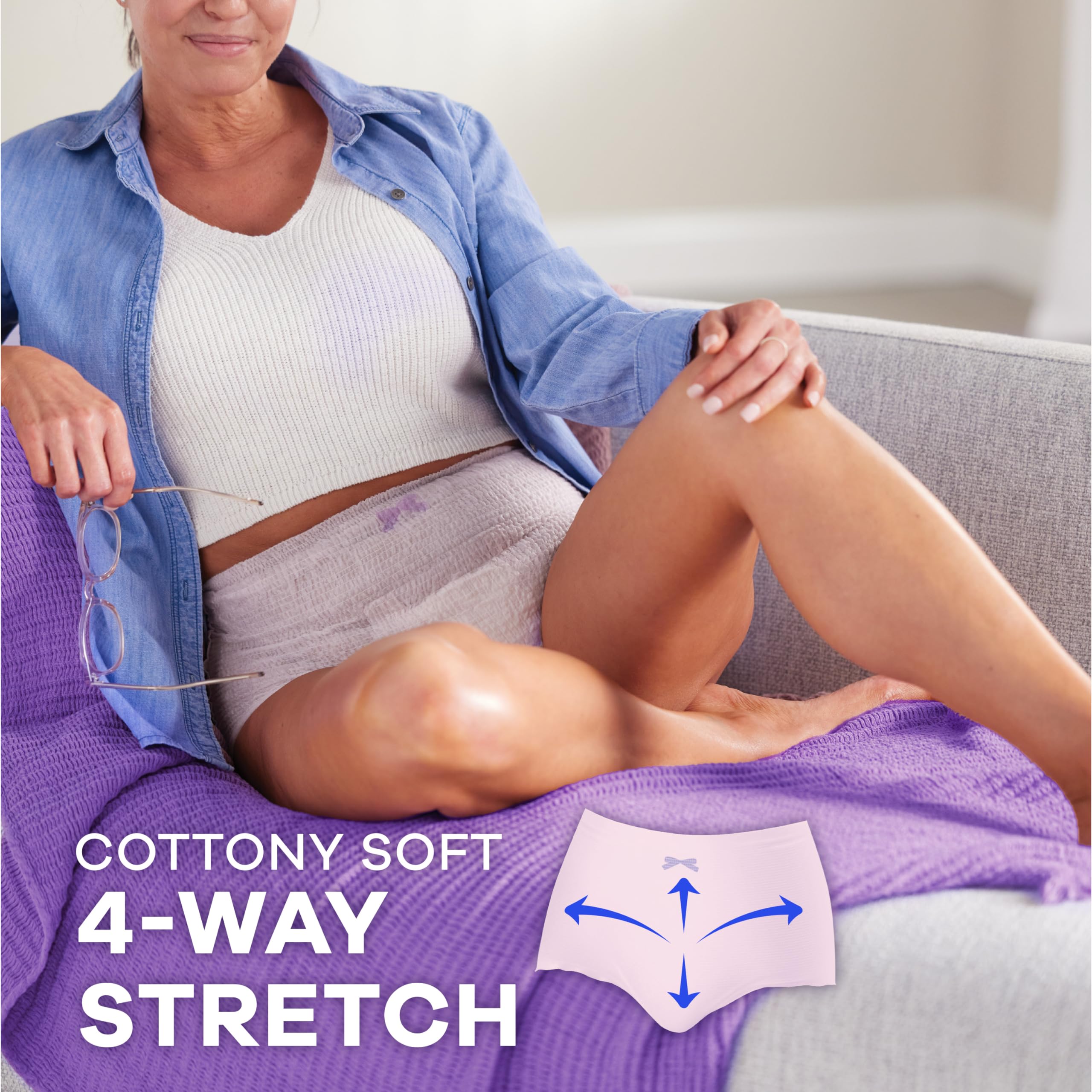 Always Discreet Adult Incontinence Underwear for Women and Postpartum Underwear, XXL, Up to 100% Bladder Leak Protection, 13 Count