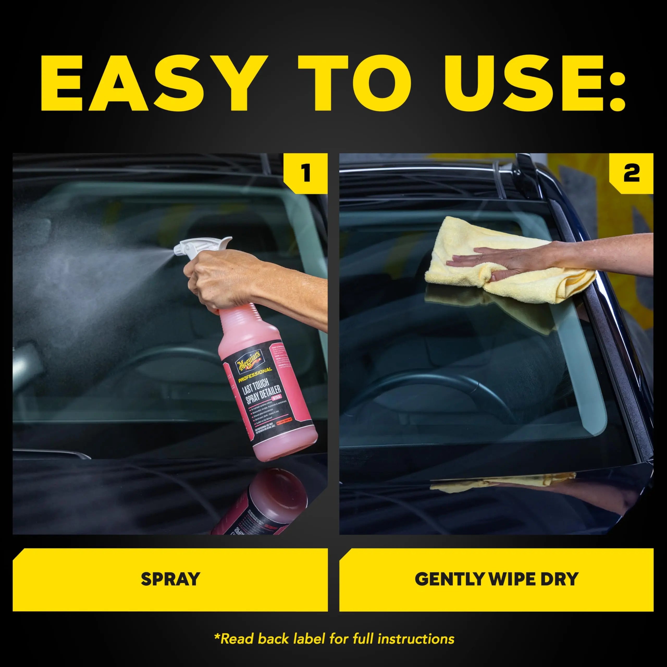 Meguiar's D15501 Last Touch Spray Detailer, Great for Use as Clay Lubricant, creates a Showroom Shine, Removes Dust, Smudges, Fingerprints and More, Versatile Use and Enhances Protection, 1 Gallon