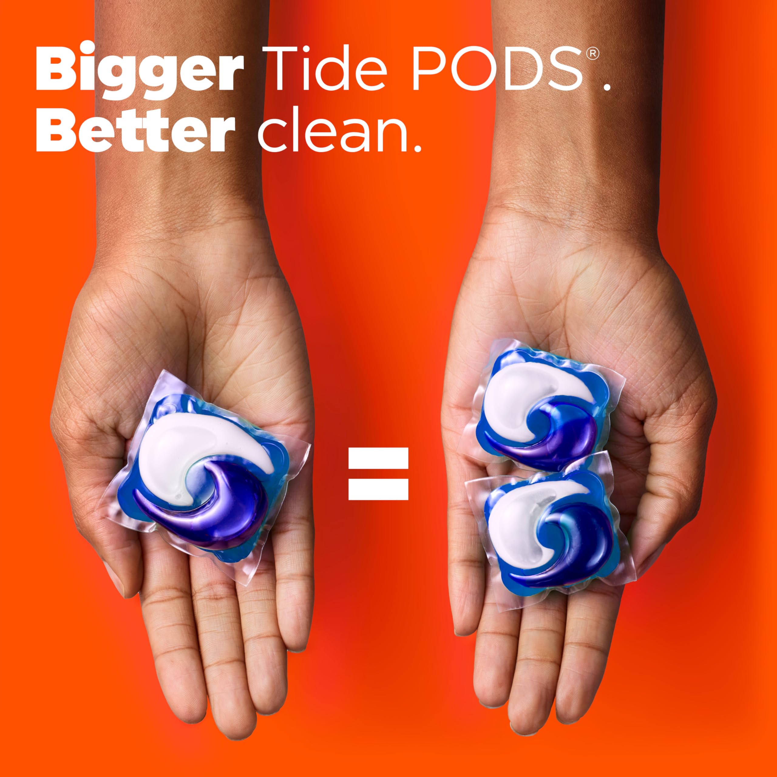 Tide Hygienic Clean Heavy 10x Duty Power PODS Laundry Detergent Pacs Original 63 count For Visible and Invisible Dirt (Pack of 1)