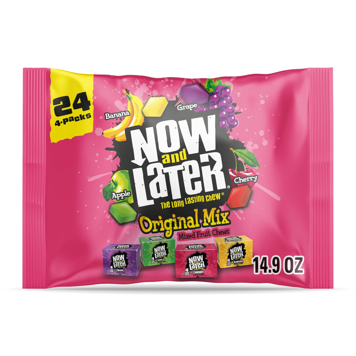 Now and Later Kaubonbons, Original Mix, Zäh und Fruchtig, 24 Stück