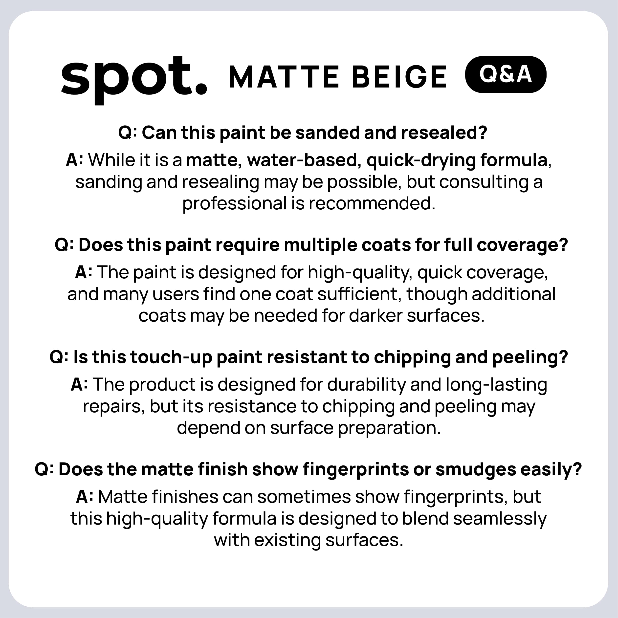 spot. Touch-Up Paint | Matte Finish for Cabinets, Walls, Doors & Furniture | Multi-Tone Beige Repair Kit | Quick-Dry, Self-Priming, Low-Odor, Eco-Friendly | No-Sanding or Primer Needed | 3 Pack