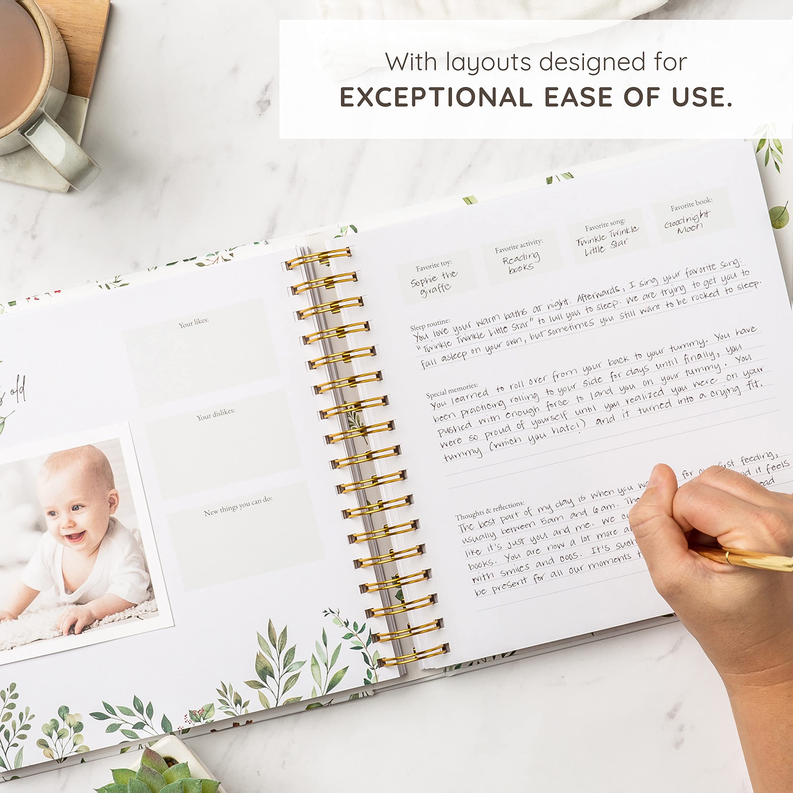Keepsake Memory Book for Baby Boy or Girl Timeless First 5 Year Baby Book A Milestone Book to Record Every Event from Birth to Age 5 Gender Neutral Journal Scrapbook Photo Album