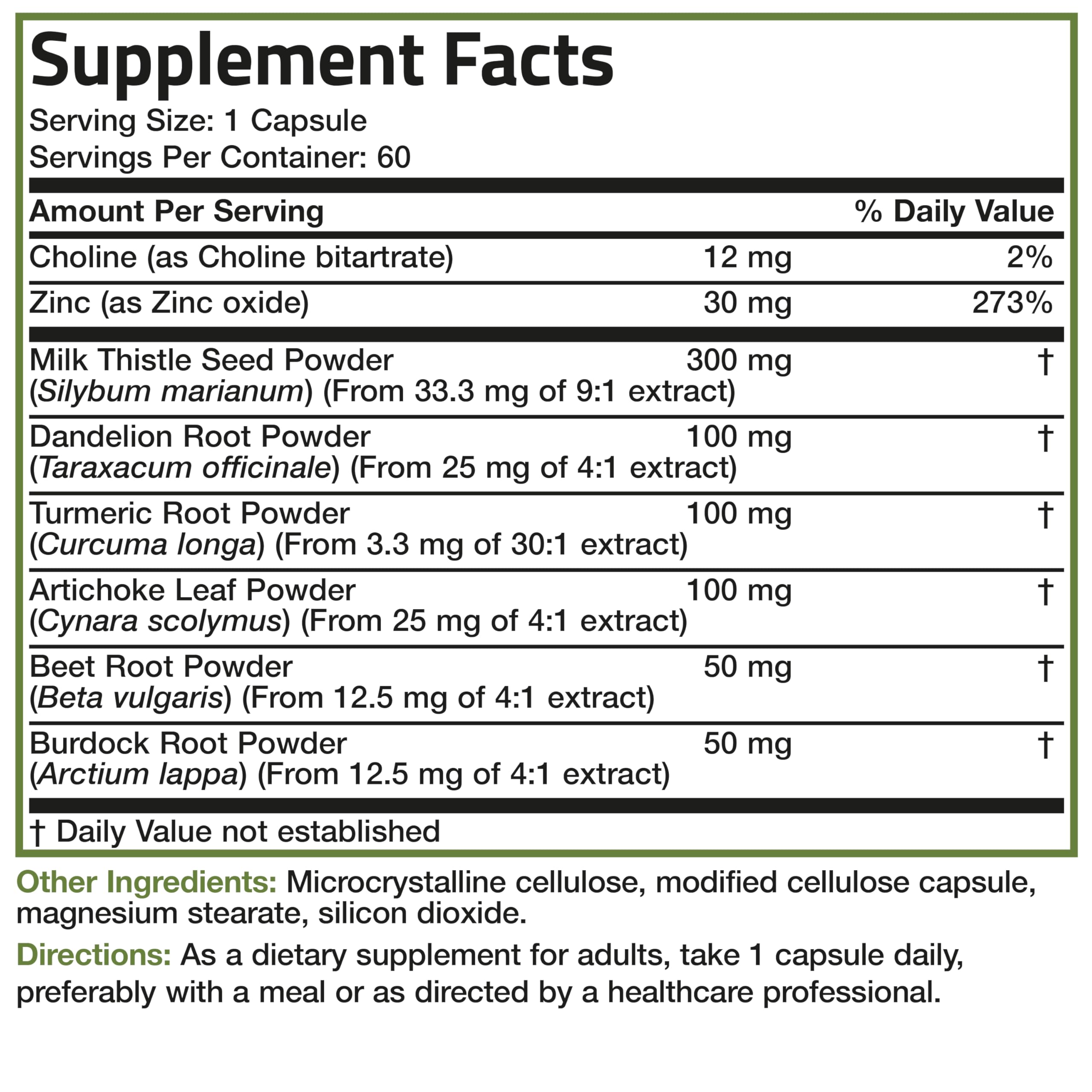 Bronson Liver Detox Advanced Detox & Cleansing Formula Supports Health Liver Function with Milk Thistle, Dandelion Root, Turmeric, Artichoke Leaf & More, Non-GMO, 60 Vegetarian Capsules