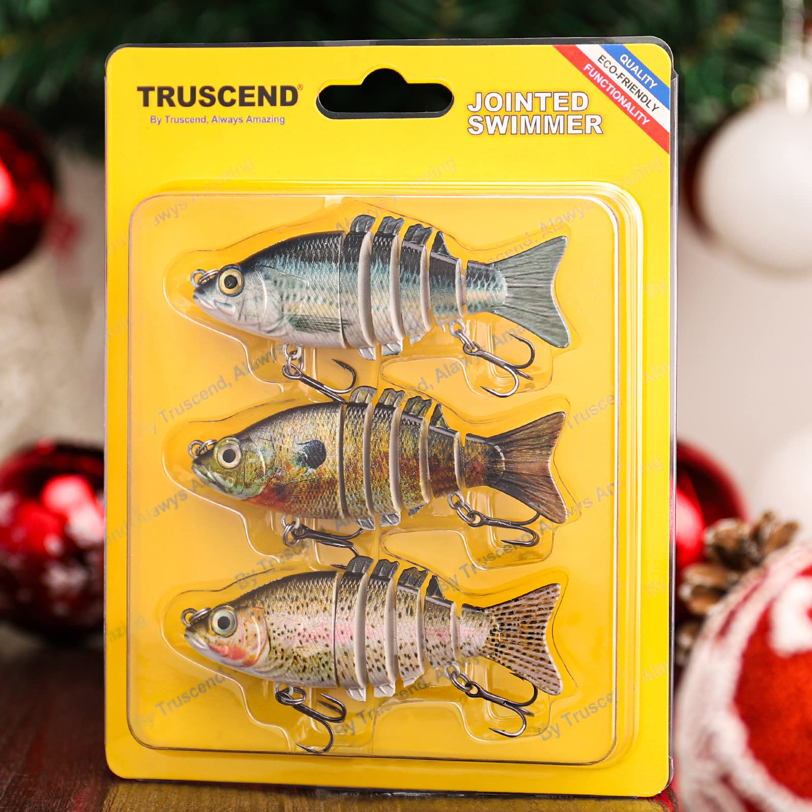 TRUSCEND Fishing Lures for Bass Trout Swimbaits for Bass Fishing Segmented Multi Jointed Swim Baits Slow Sinking Swimming Lures for Freshwater Saltwater Fishing Gear Lure Kit Gifts Plugs
