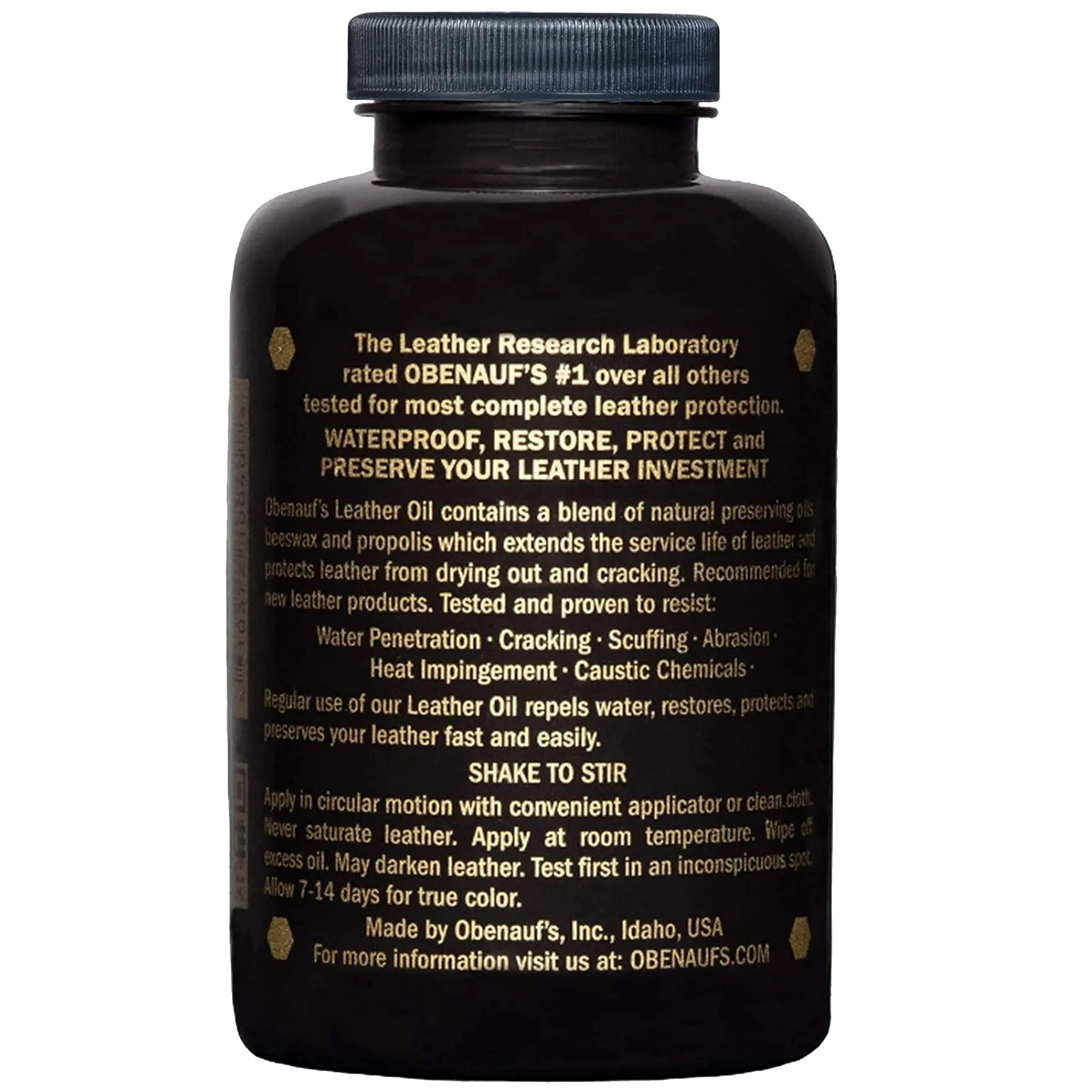 Obenauf's Leather Conditioner - Leather Oil (16oz) - Restore and Protect Leather Boots, Jackets, Purses as Well as Car Leather, Leather Furniture and Much More - Made in The USA (with Applicator)