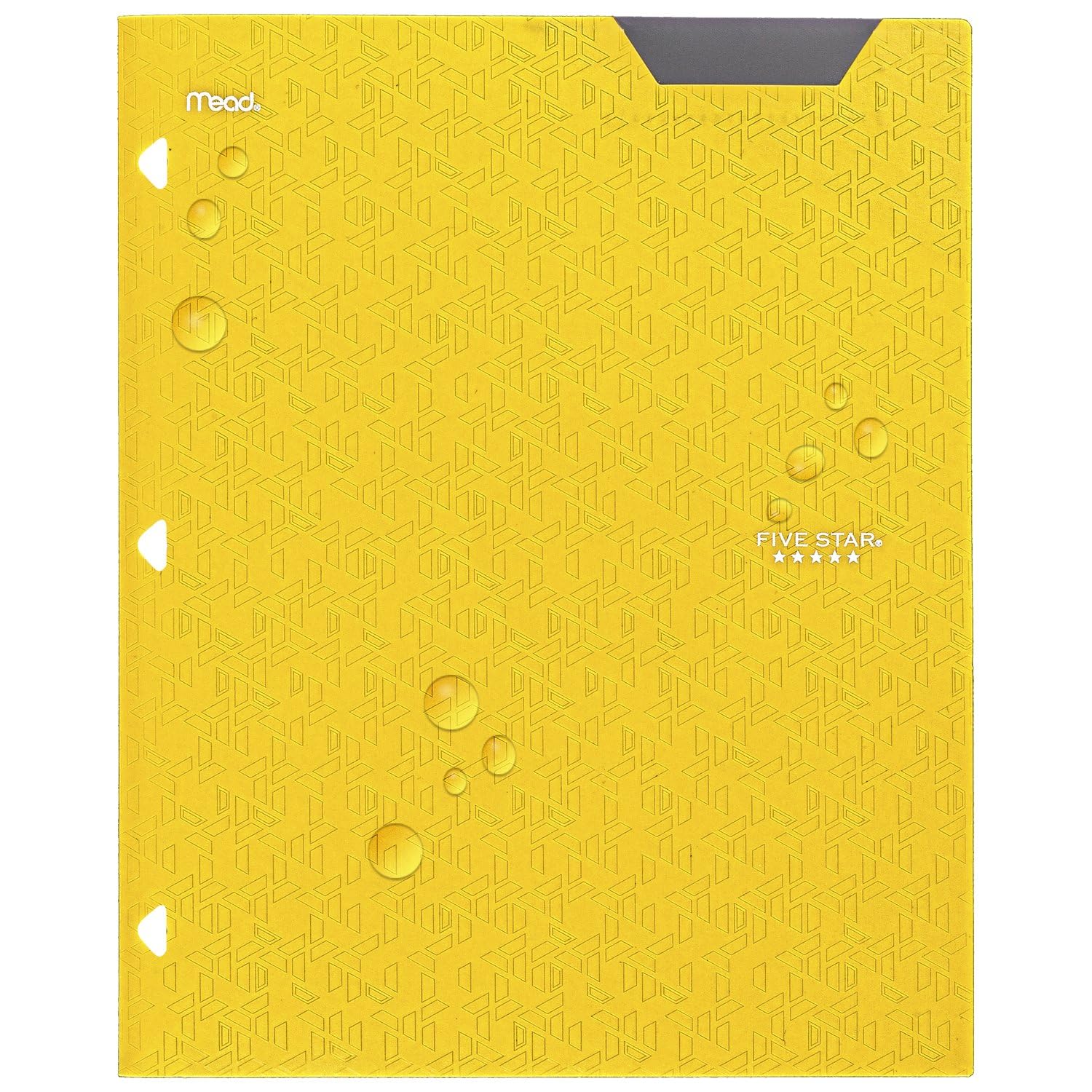 Five Star 2-Pocket Folder, 4 Pack, Plastic Folder with Stay-Put Tabs, Fits 3-Ring Binder, Holds 8-1/2" x 11" Paper, Tidewater Blue, White, Amethyst Purple, Harvest Yellow (38065)