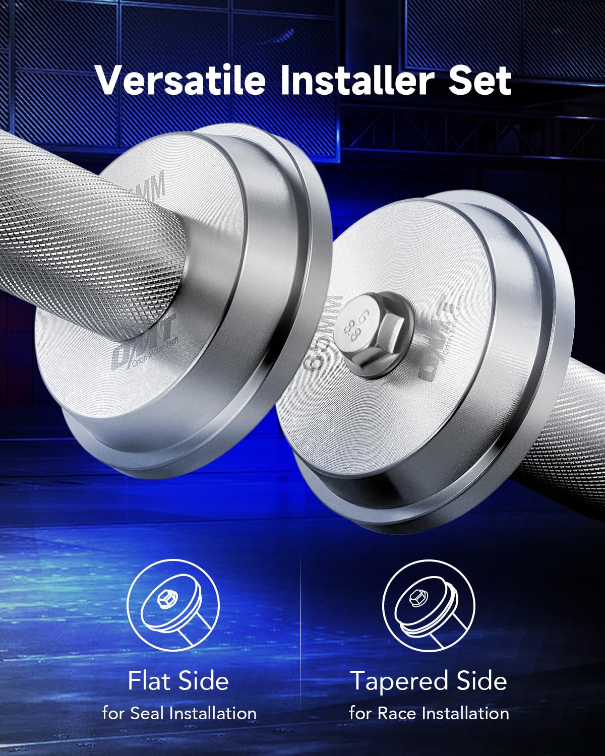Orion Motor Tech Bearing Press Kit, 10pc Bearing Race and Seal Driver Set with Seal Driver and 9 Bearing Adapters, Seal Installer Bearing Driver Kit for Bearing Installation