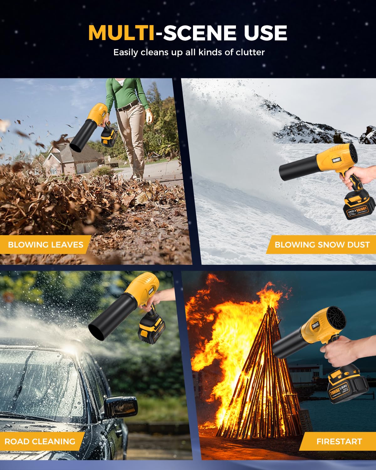 Leaf Blower Cordless with Battery and Charger,800,000 RPM,Extended Nozzle,Lightweight Handheld Design,Blower for Patio Cleaning,car Blowing Water,Blowing Leaves and Dust