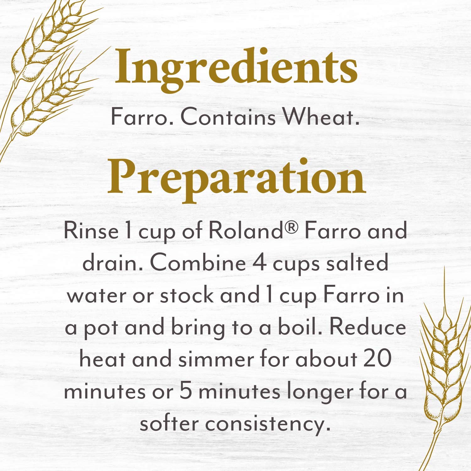 Roland Foods Pearled Italian Farro, Specialty Imported Food, 47.9 Ounce Bag, Pack of 1