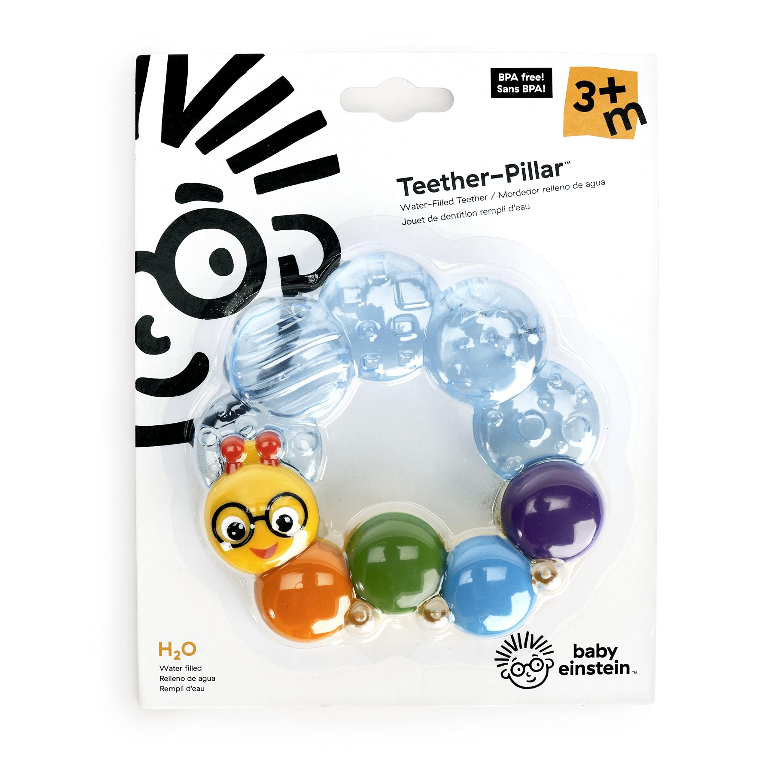 Baby Einstein Teether-pillar Rattle and Chill Teething Toy, Ages 3 months +