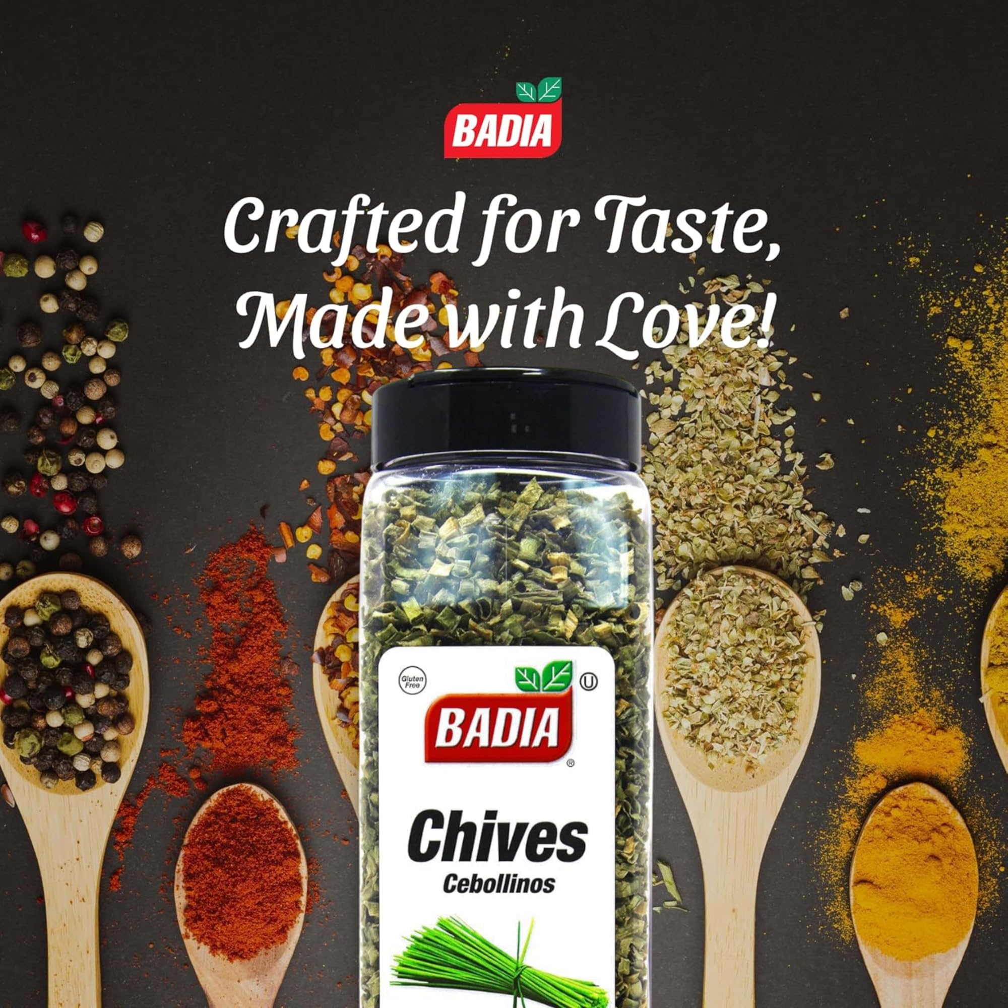 Badia Dried Chives, 2.5 oz – Premium Air-Dried Chives – Fresh & Flavorful for Cooking, Soups, Salads, Eggs, Dips, and More – Sealed for Freshness