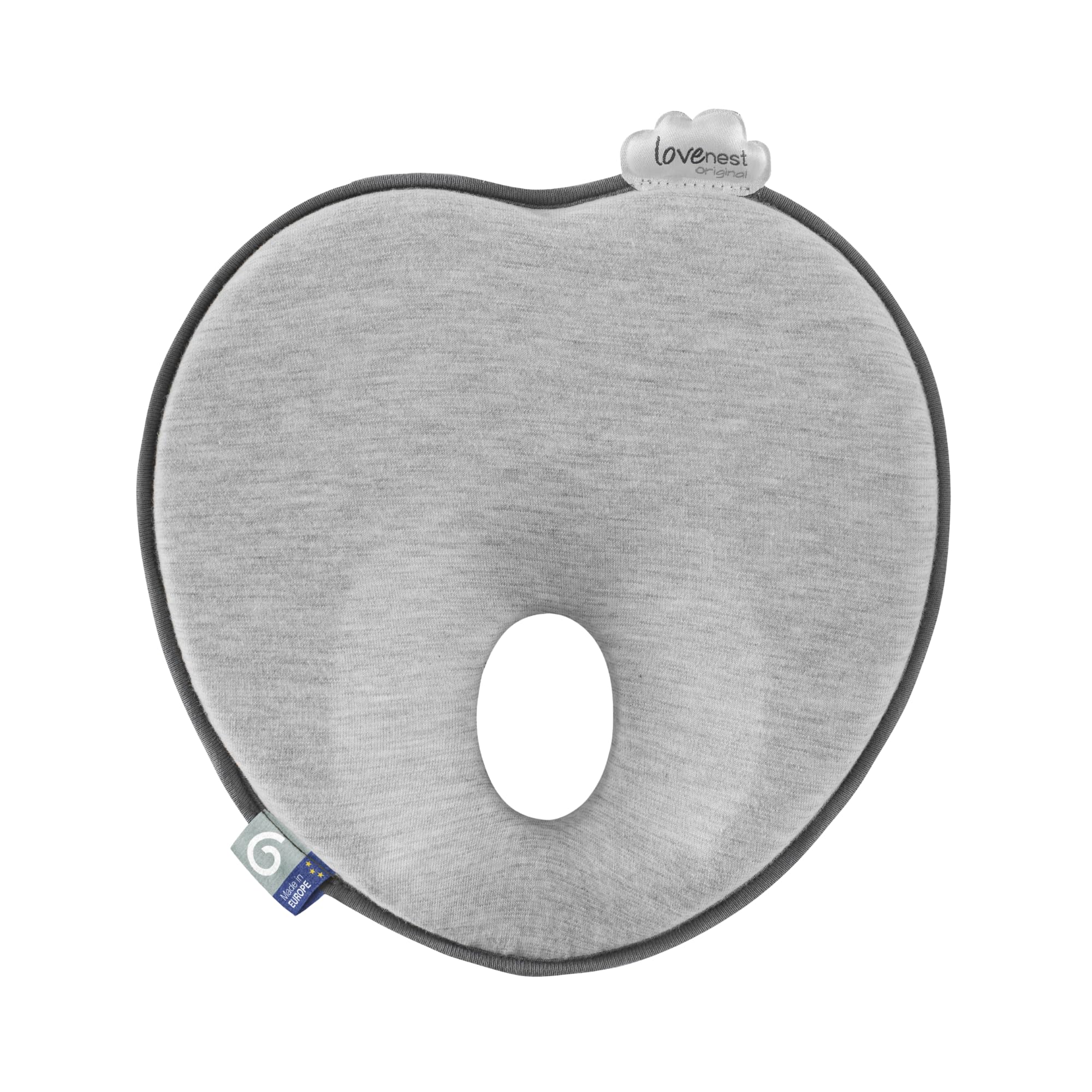 Babymoov Lovenest Organic Baby Infant Cushion, Pediatrician Designed Versatile, Comfortable, Machine-Washable Head and Neck Support (Made in Europe), Baby Registry Must Have