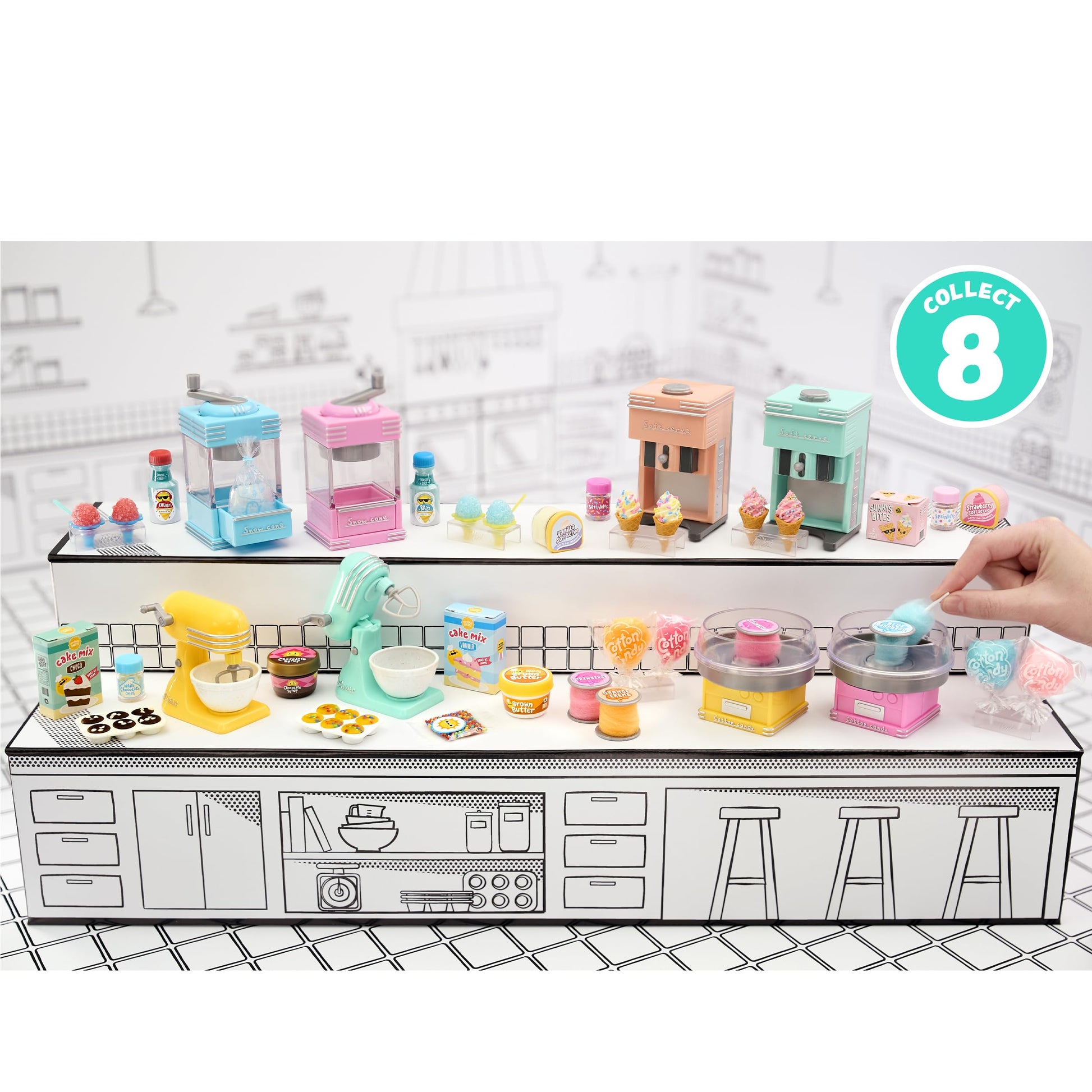 MGA's Miniverse - Make It Mini Appliances Series 2 Mini Collectibles, Mystery Blind Pack, DIY, Crafts, Resin Play, Kitchen Replica Food, NOT Edible, Collectors, 8+