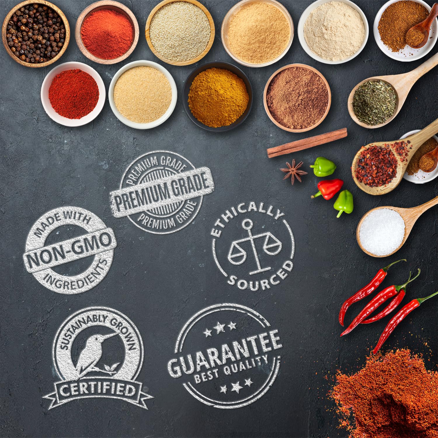 Fresh Finest Bulk 5LB Ground Cinnamon Powder - Kosher Certified Cinnamon Powder, Perfect for Desserts, Hot Tea, Cider, Meat Rubs, and More - 5 LB