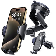 [2025 True Military-Grade] Car Phone Holder VANMASS [Upgraded Strongest Suction & Clip] Cell Phone Mount for Dashboard Windshield Vent,Truck Cradle Stand for iPhone 16 Pro Max 15 14 13 Samsung Android