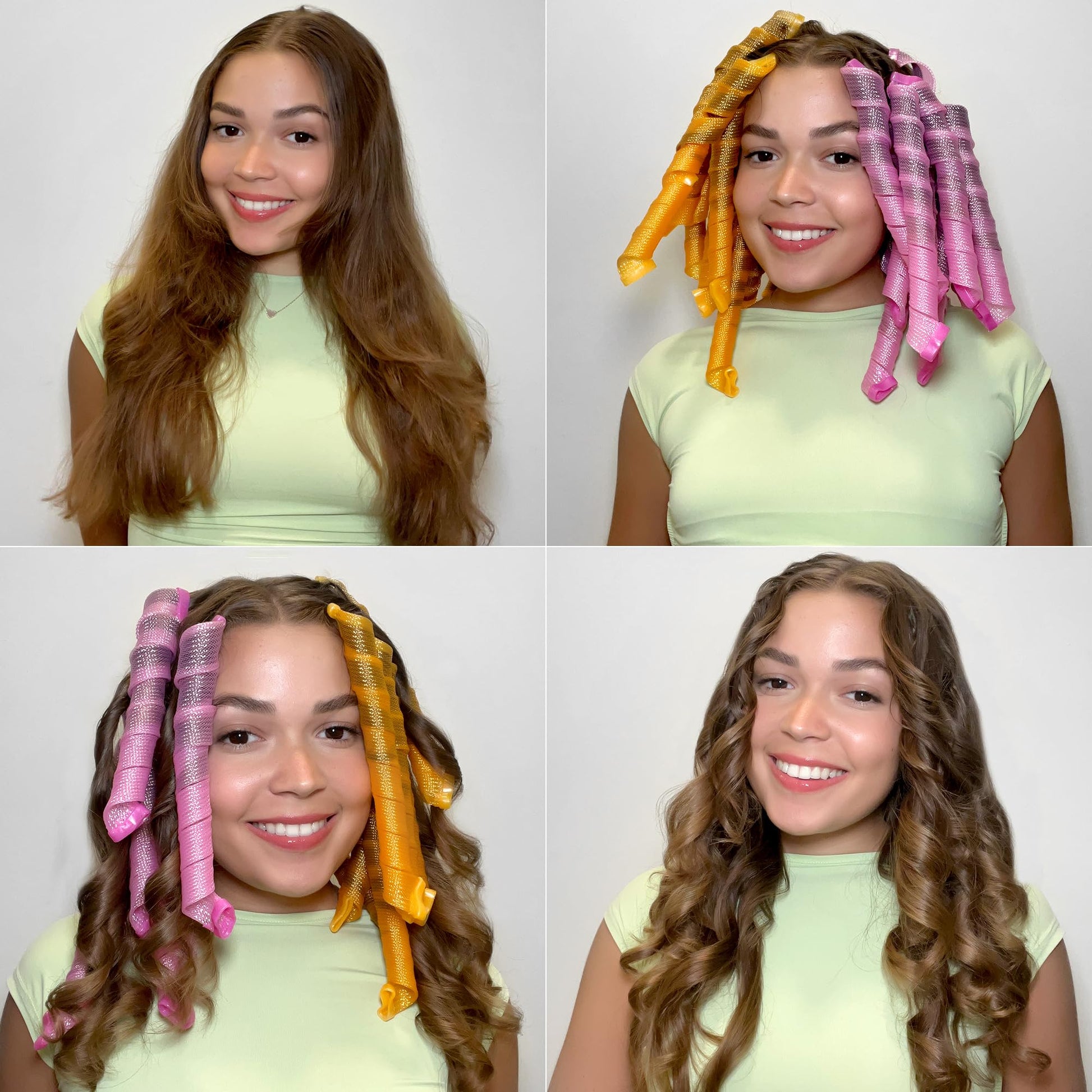 40pcs Heatless Spiral Hair Curlers for Long Hair - Heatless Curls Overnight 22inch Magic Magic Hair Rollers No Heat Curlers with 6pcs Styling Hook
