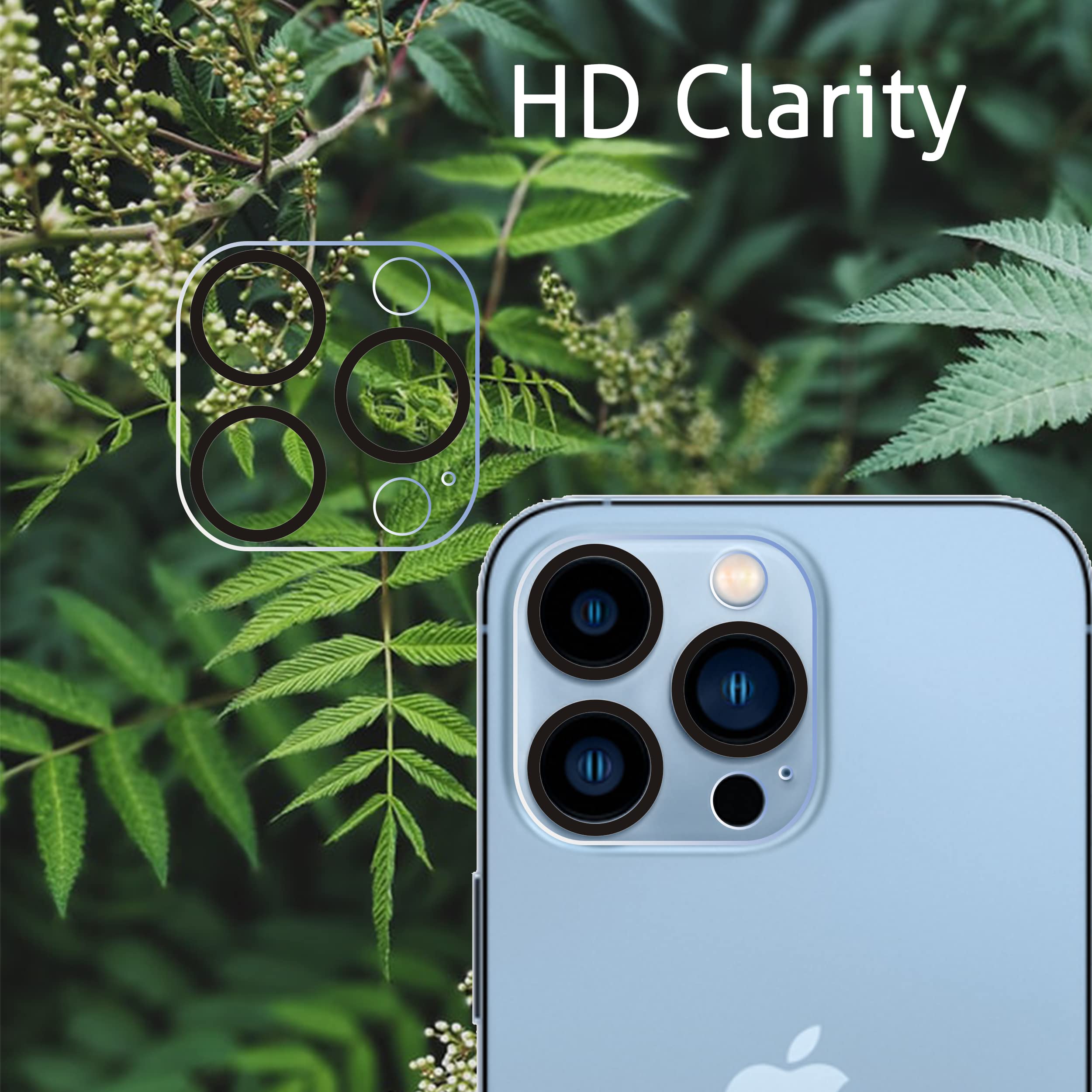 Ailun 3 Pack Camera Lens Protector for iPhone 16 Pro / 14 Pro & iPhone 16 Pro Max / 14 Pro Max,Tempered Glass,9H Hardness,Anti-Scratch,Case Friendly[Does not Affect Night Shots]