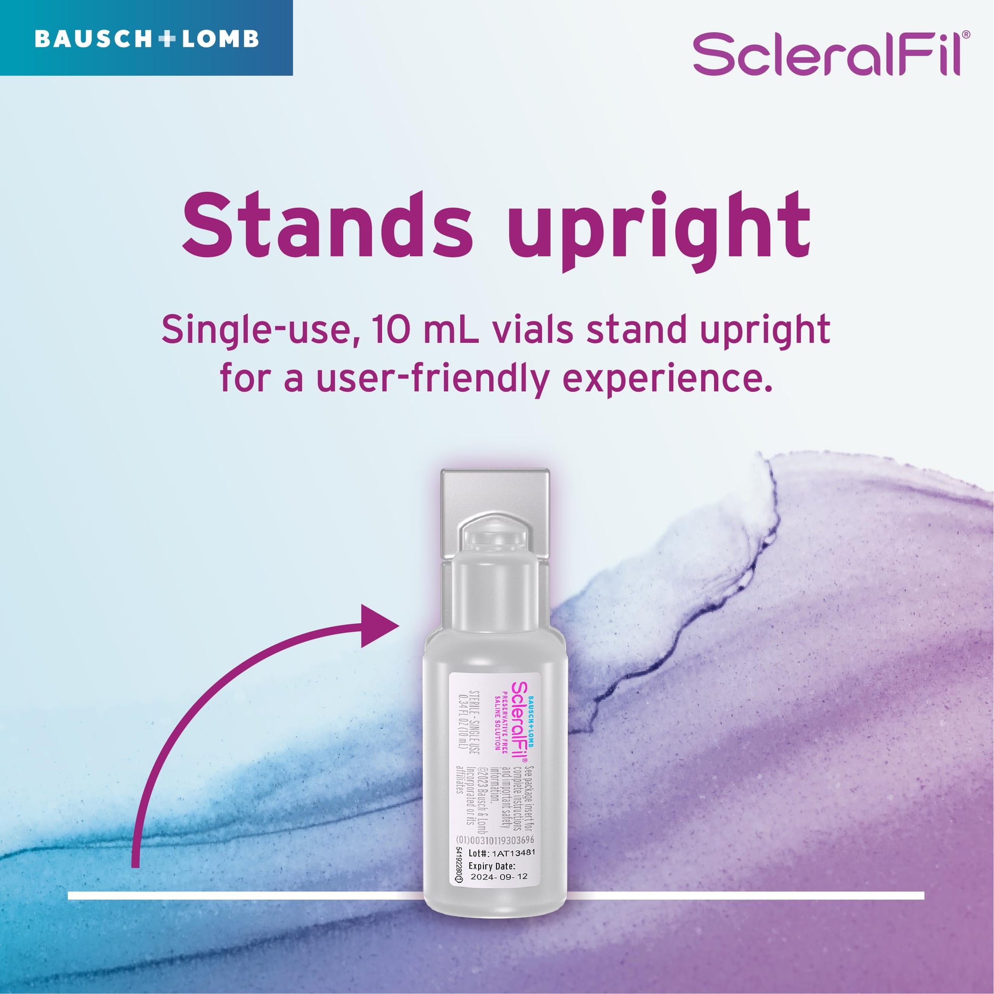 ScleralFil Preservative Free Saline Solution for Scleral Lenses, Buffered Isotonic Rinsing & Insertion Solution for Soft and Rigid Gas Permeable Contacts, Single-Use Vials, 30 Count