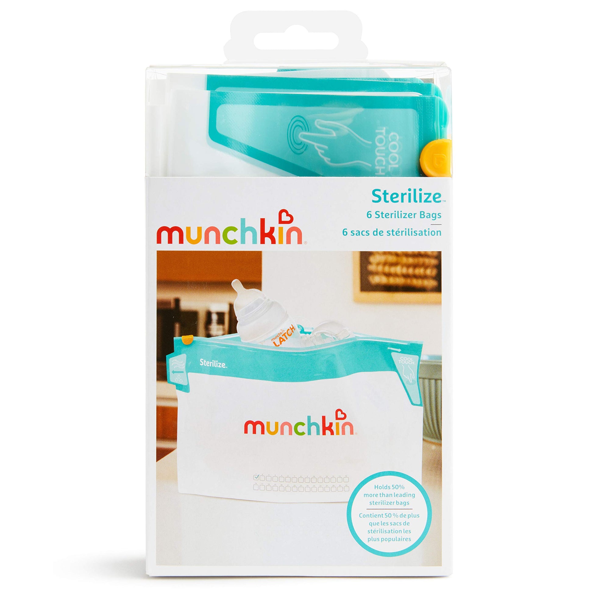 Munchkin® Sterilize™ Microwave Bottle Steam Sterilizer Bags, 30 Uses per Bag, 6 Pack