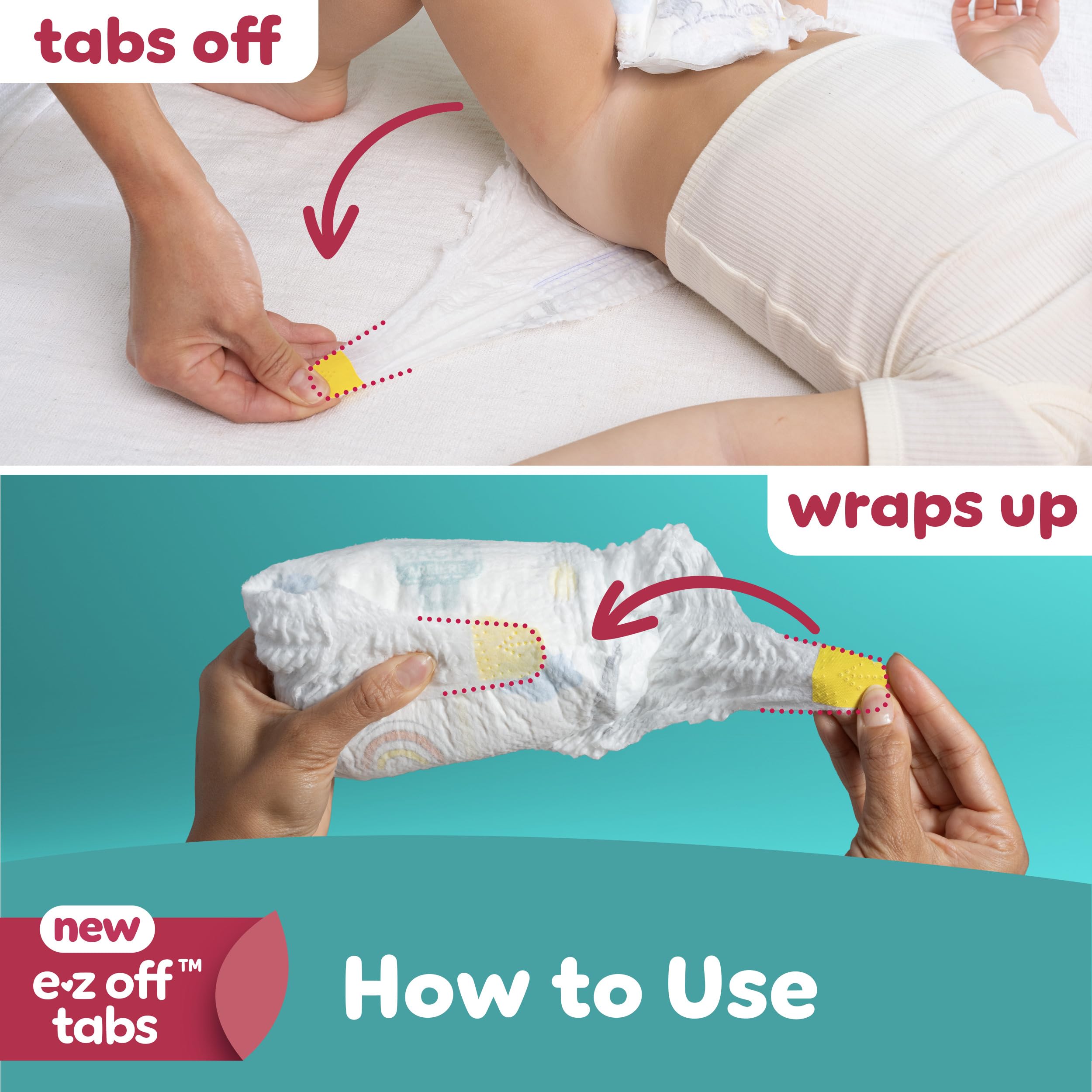 Pampers Diapers - Swaddlers 360° - Size 5, 116 Count, up to 100% Leakproof Comfy Dry Fit, Designed for Easy Changes, Pull On Baby Diaper (Packaging May Vary)